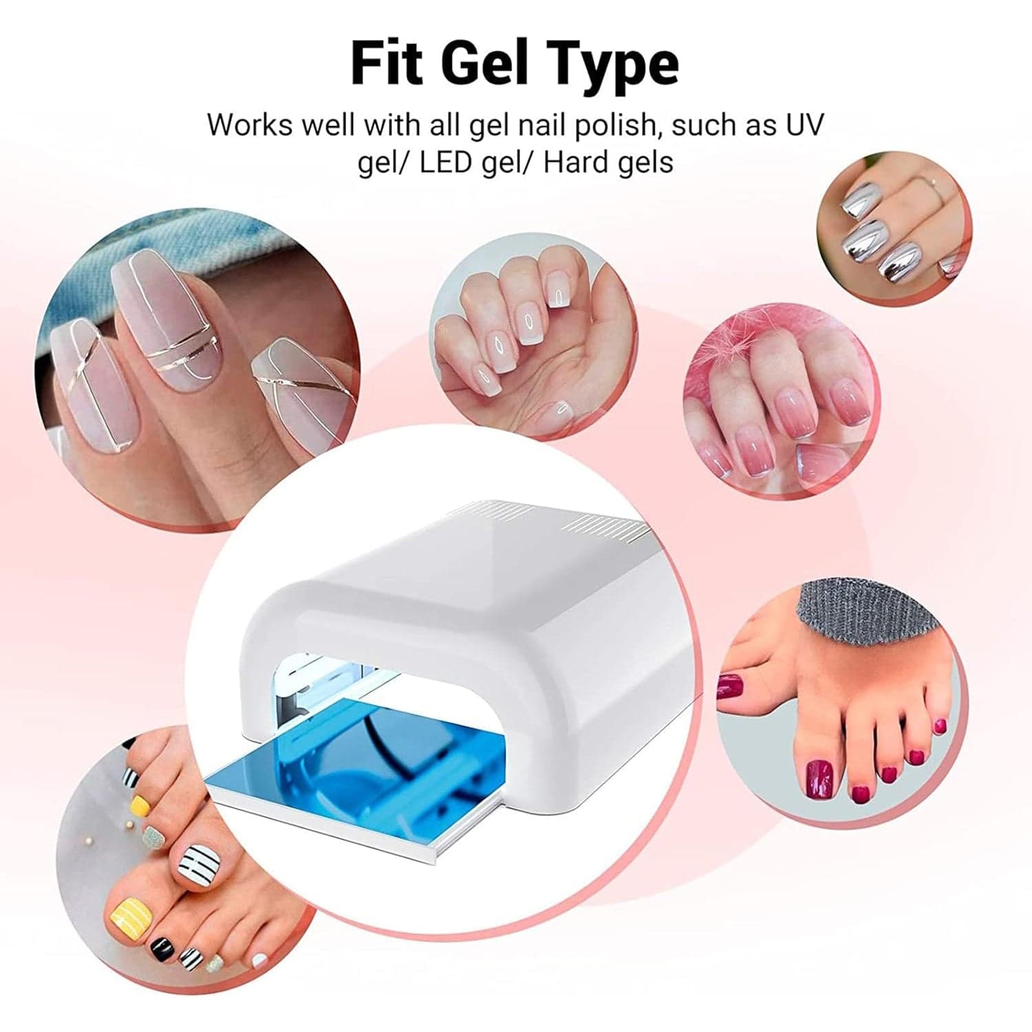 LED UV Lamp Nail Dryer Gel Nail Lamp Nail Polish Curing Lamp (1 Pc / Mix Design) thumbnail 7