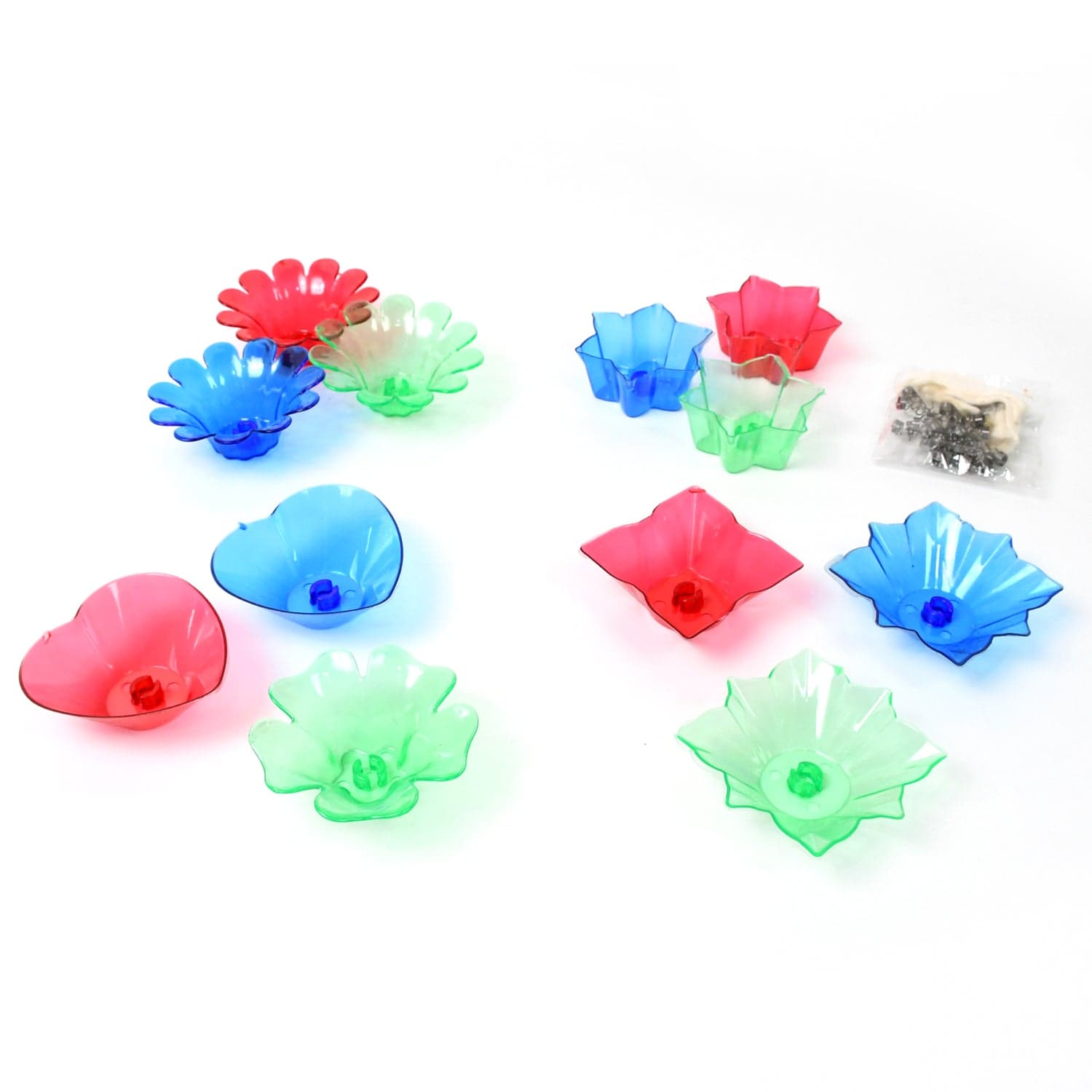 Colourful Reflection Diya Combo Plastic Candle Cup with Multi Shape, Diwali (12 Pcs Set) thumbnail 5