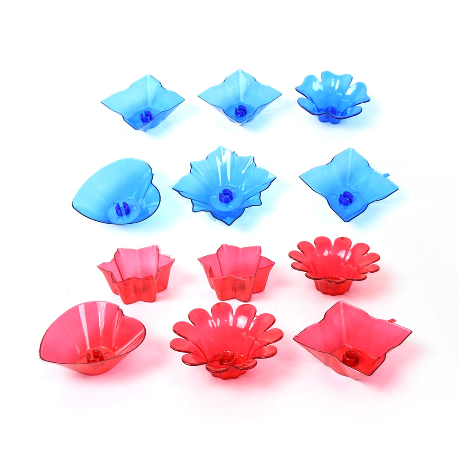 Reflection Diya Combo Plastic Candle Cup with Multi Shape, Diwali (12 Pcs Set) thumbnail 5