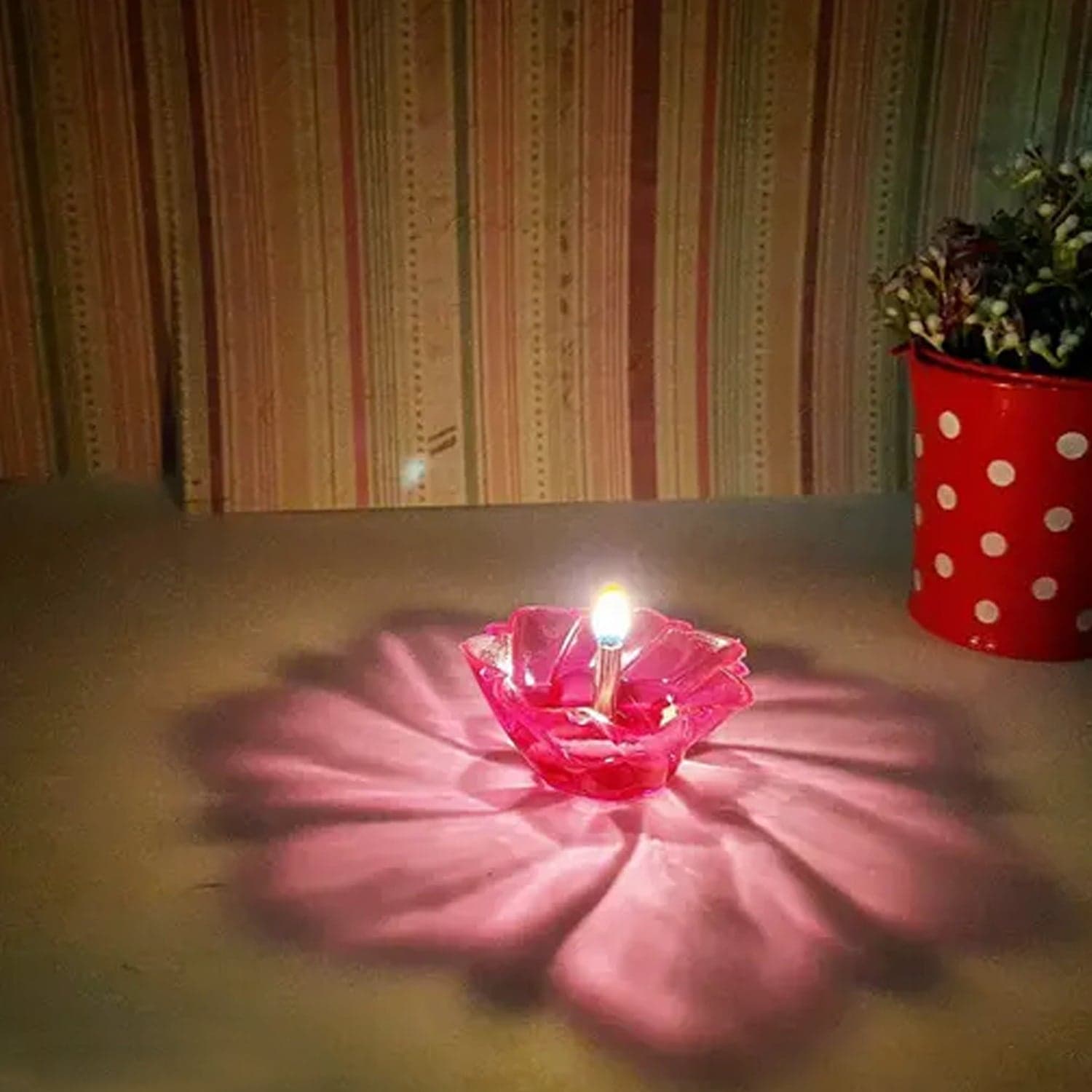 Reflection Diya Combo Plastic Candle Cup with Multi Shape, Diwali (12 Pcs Set) thumbnail 8