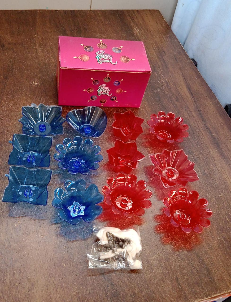 Reflection Diya Combo Plastic Candle Cup with Multi Shape, Diwali (12 Pcs Set) thumbnail 9