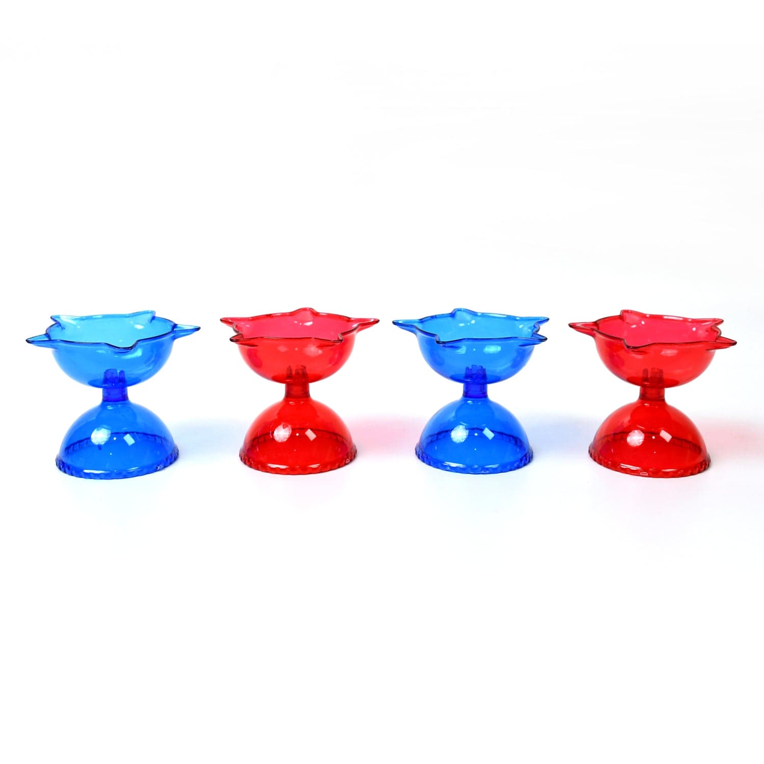 Colourful Reflection Diya Combo Plastic Candle Cup with Multi Shape, Diwali (4 Pcs Set) thumbnail 6