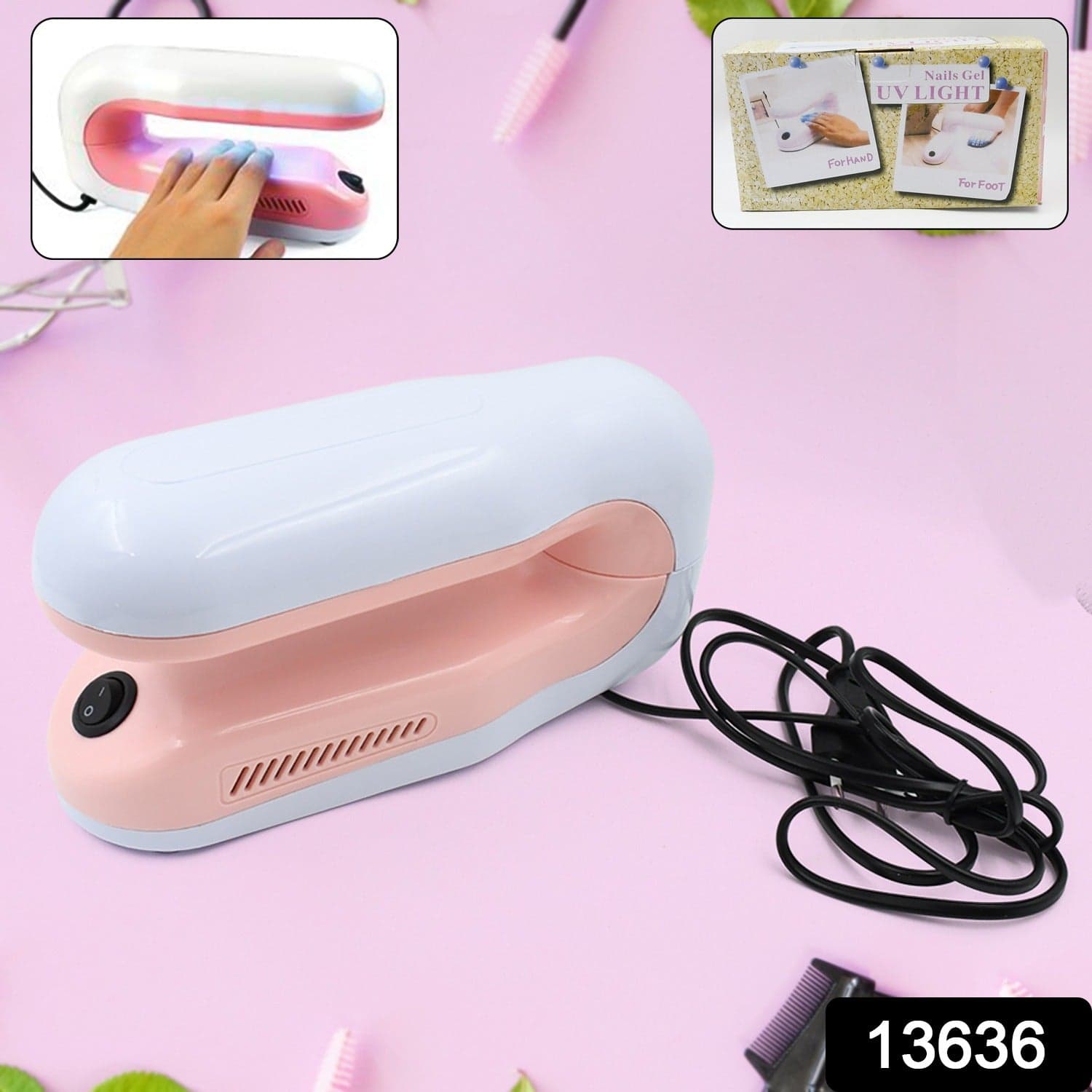 Professional Nail Art Nails Gel UV Lamp, Support 360-Degree Rotation (1 Pc) thumbnail 2