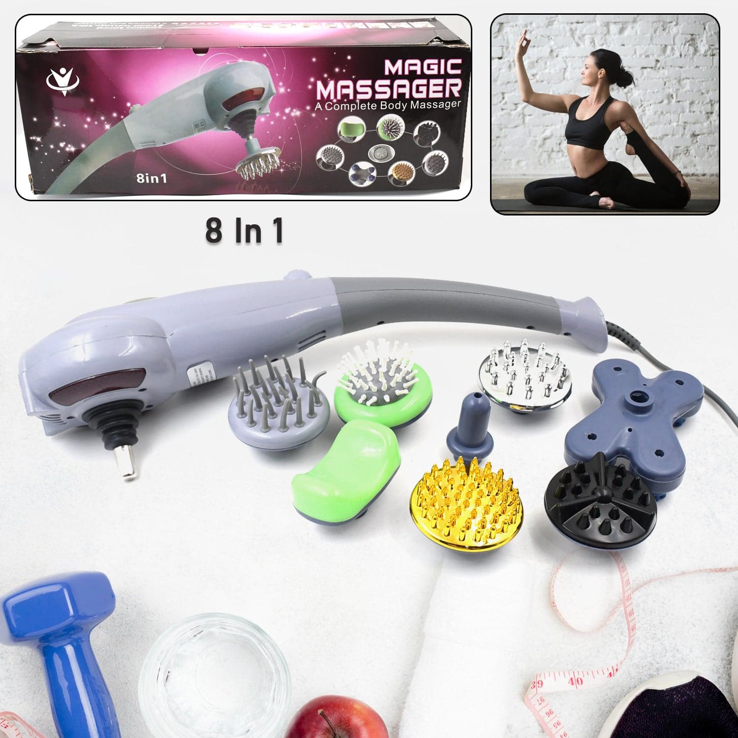 Electric 8 In 1 Full Body Massager, Magic Massager (1 Set) thumbnail 2