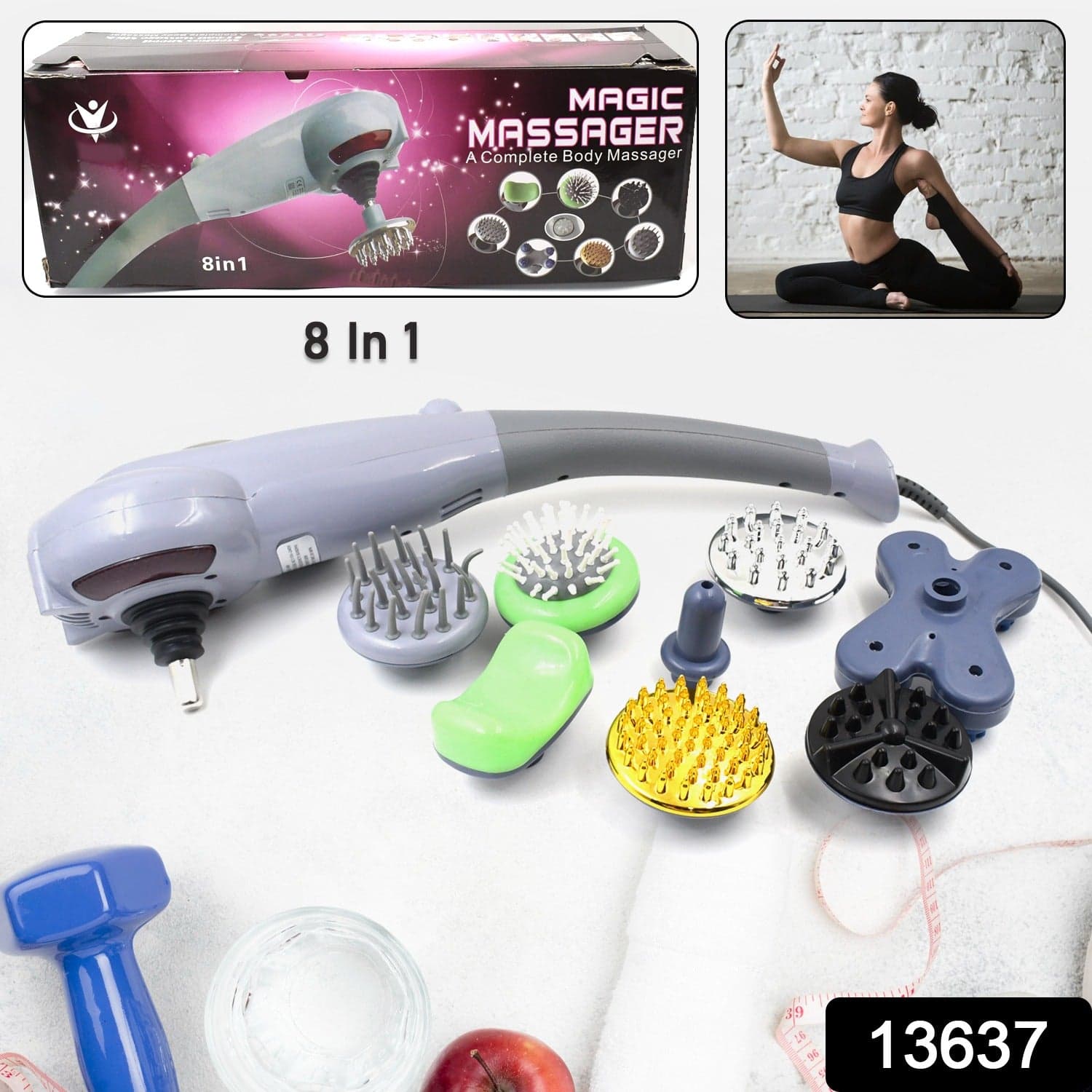 Electric 8 In 1 Full Body Massager, Magic Massager (1 Set) thumbnail 3