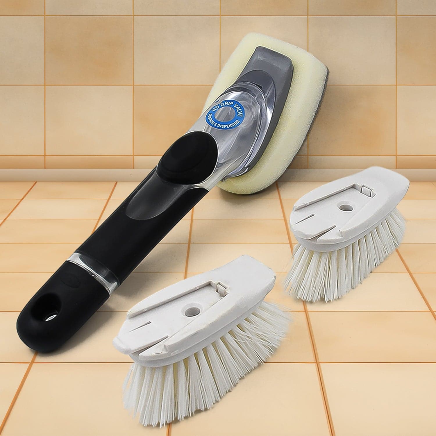 Dish Scrubber with Soap Dispenser, Soap Dispensing Dish Brush Set (1 Set) thumbnail 1