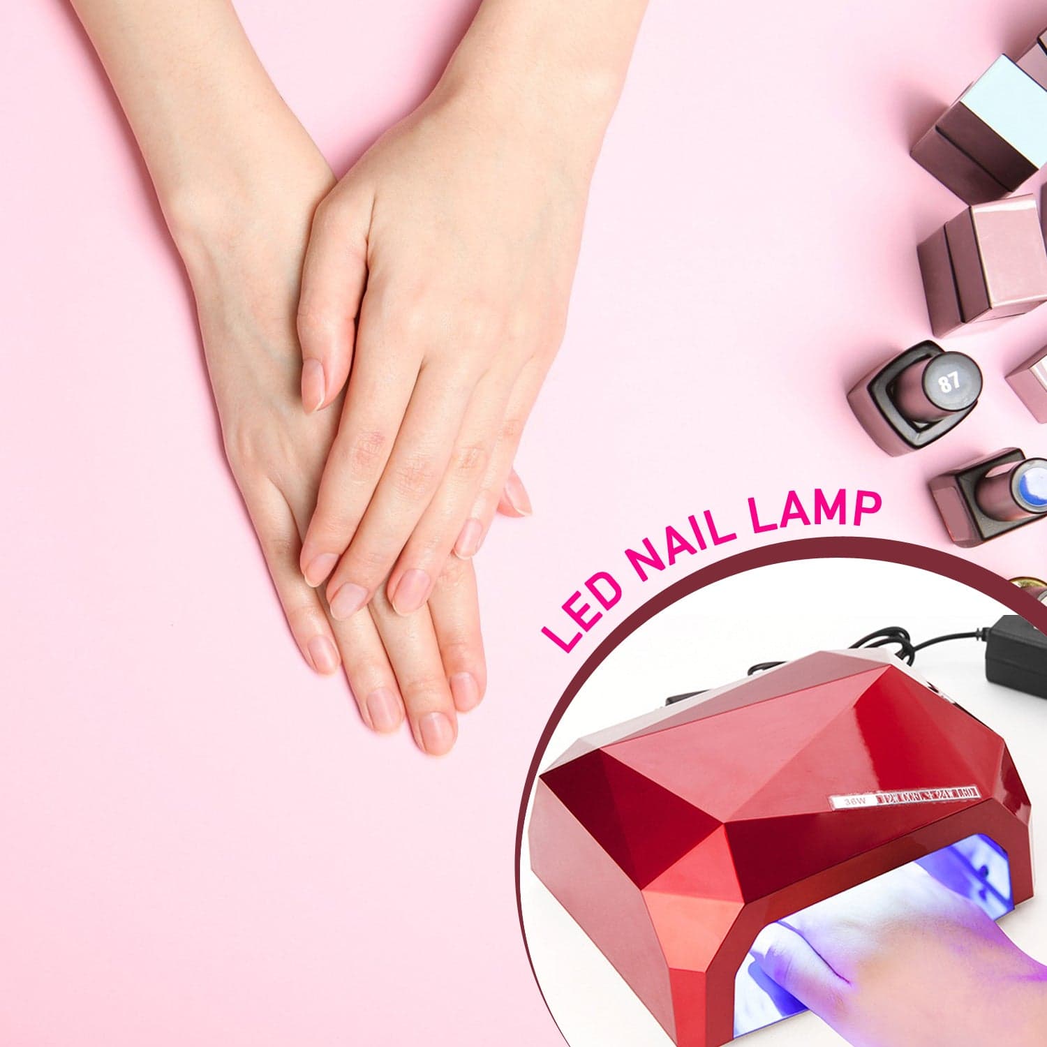 36W LED Nail Dryer, Curing Nail Polish UV Gel Diamond Shaped Nail Dryers (1 Pc) thumbnail 8