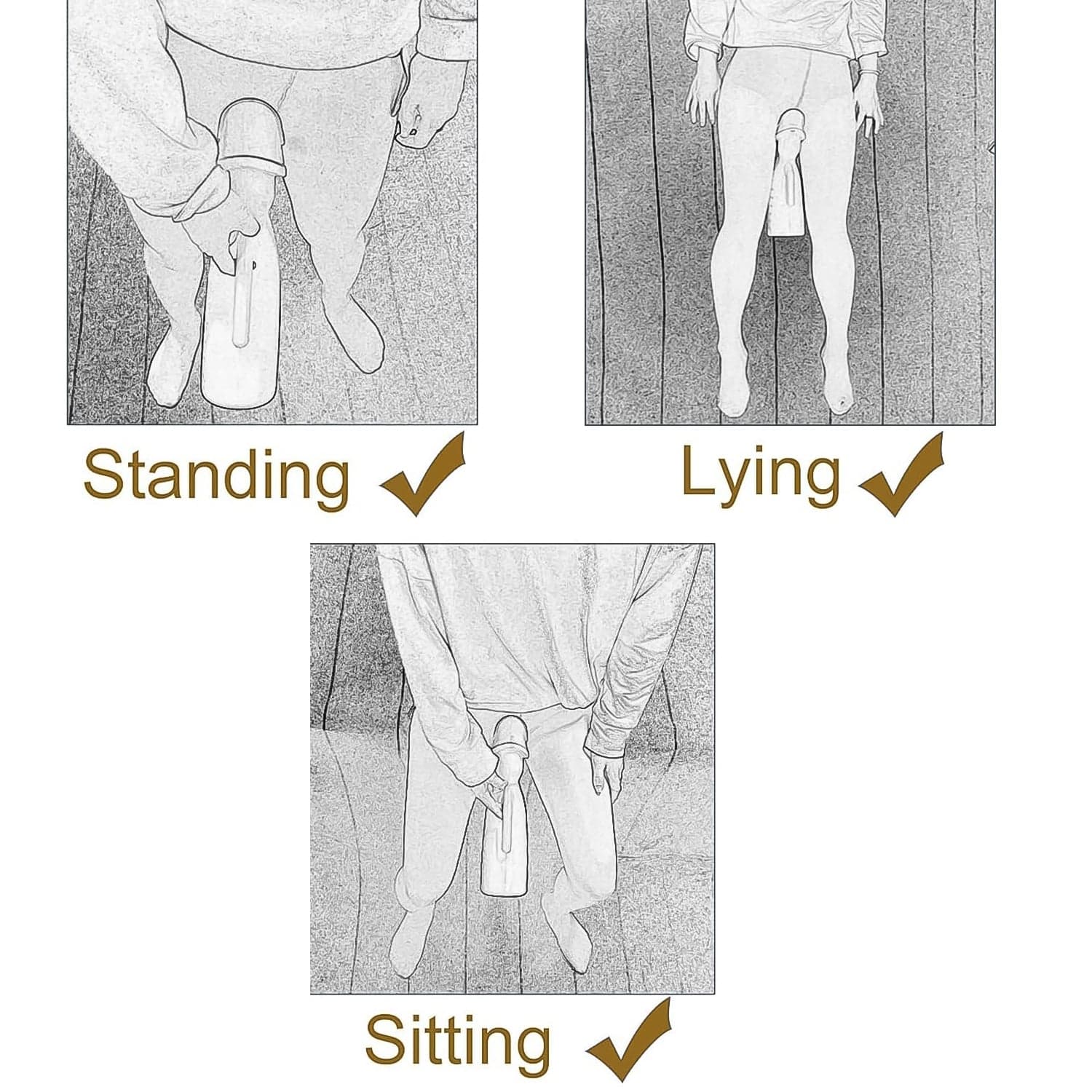 Female Potty Urinal Urine Collection Can Bedpans (1 Pc / 1000 ML) thumbnail 6