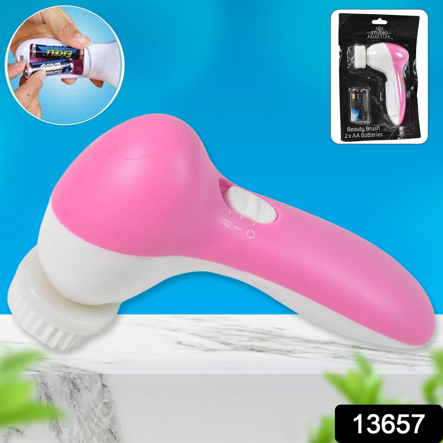 Facial Beauty Brush, Face Massager (1 Pc / With 2 AA Battery Included) thumbnail 2