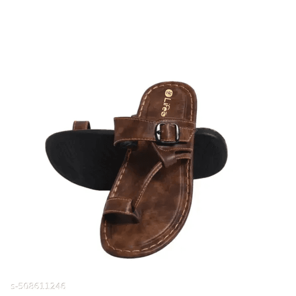 LifeO-Men's Synthetic Leather Comfortable Flip Flip / Sandals thumbnail 4