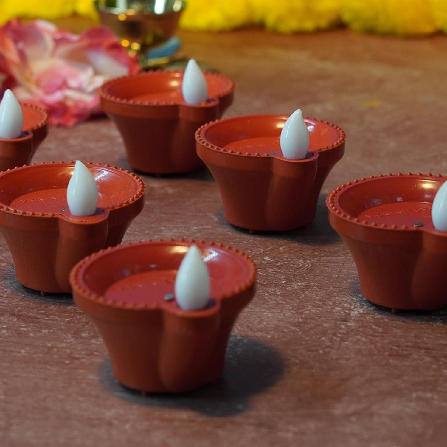 Water Sensor Diyas for Diwali Decoration, Diwali (12 Pcs Set) thumbnail 4