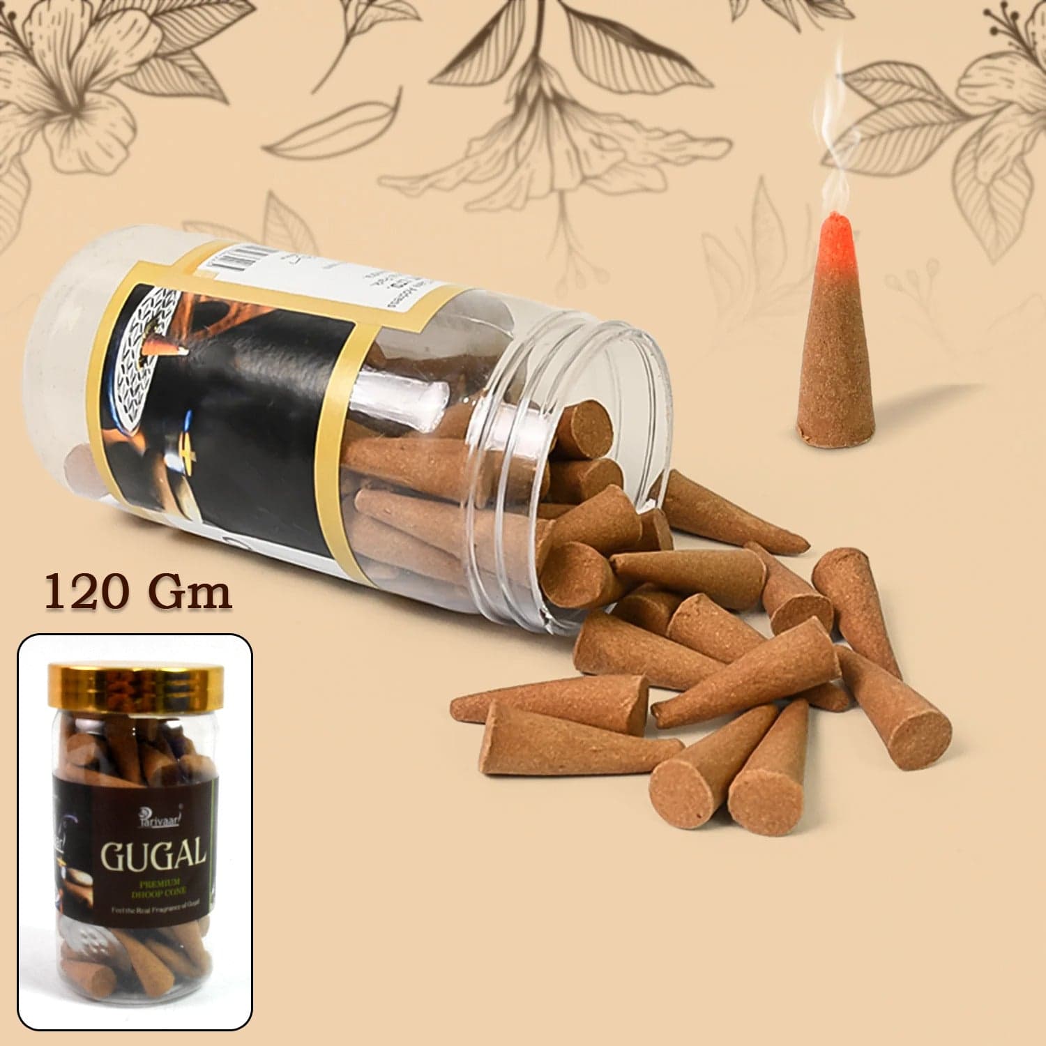 Mix Flavour Dhoop Cones, Premium Dhoop (120 GM/ Mix/ 1pc) thumbnail 5