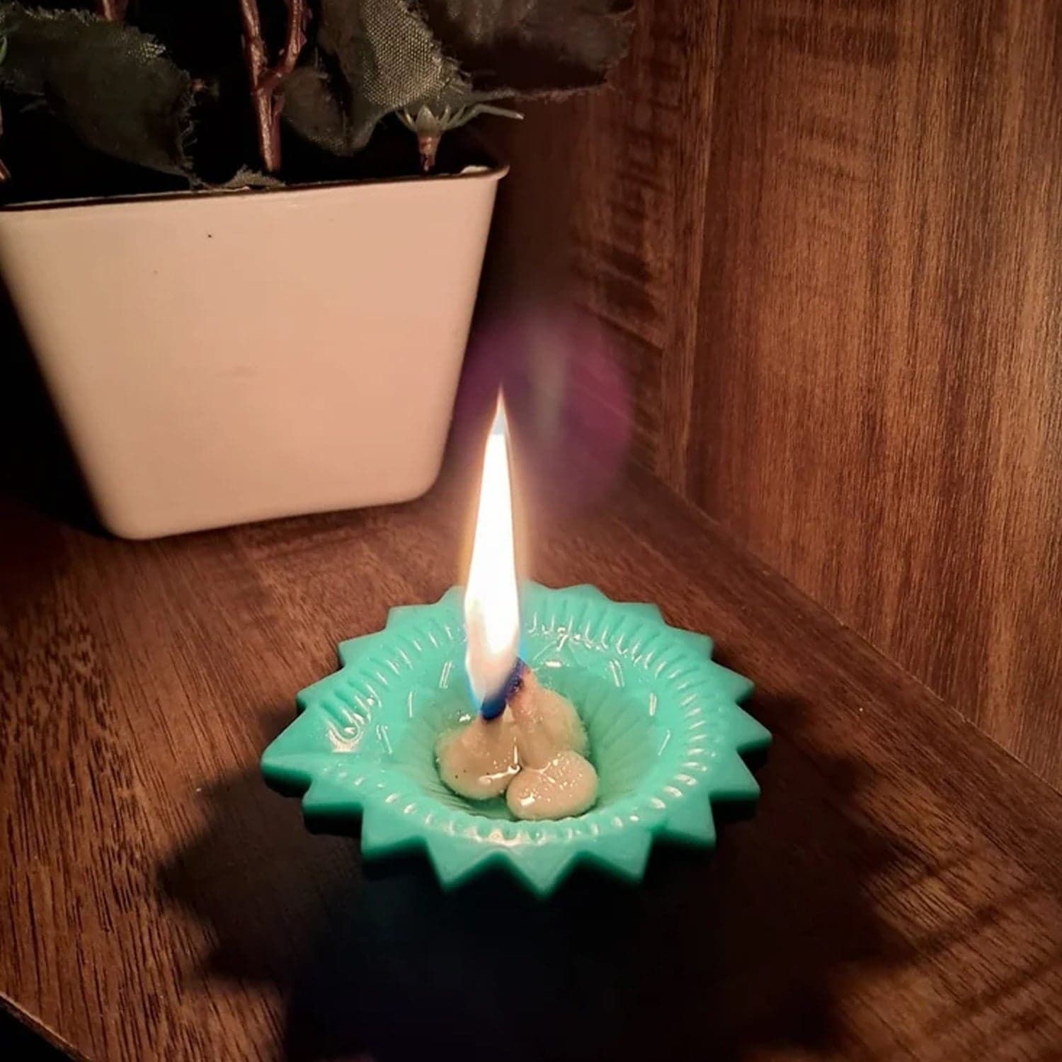 Silicone Diya for Diwali Attractive Design Colourful Diya Combo, Diwali (6 Pcs Set) thumbnail 6