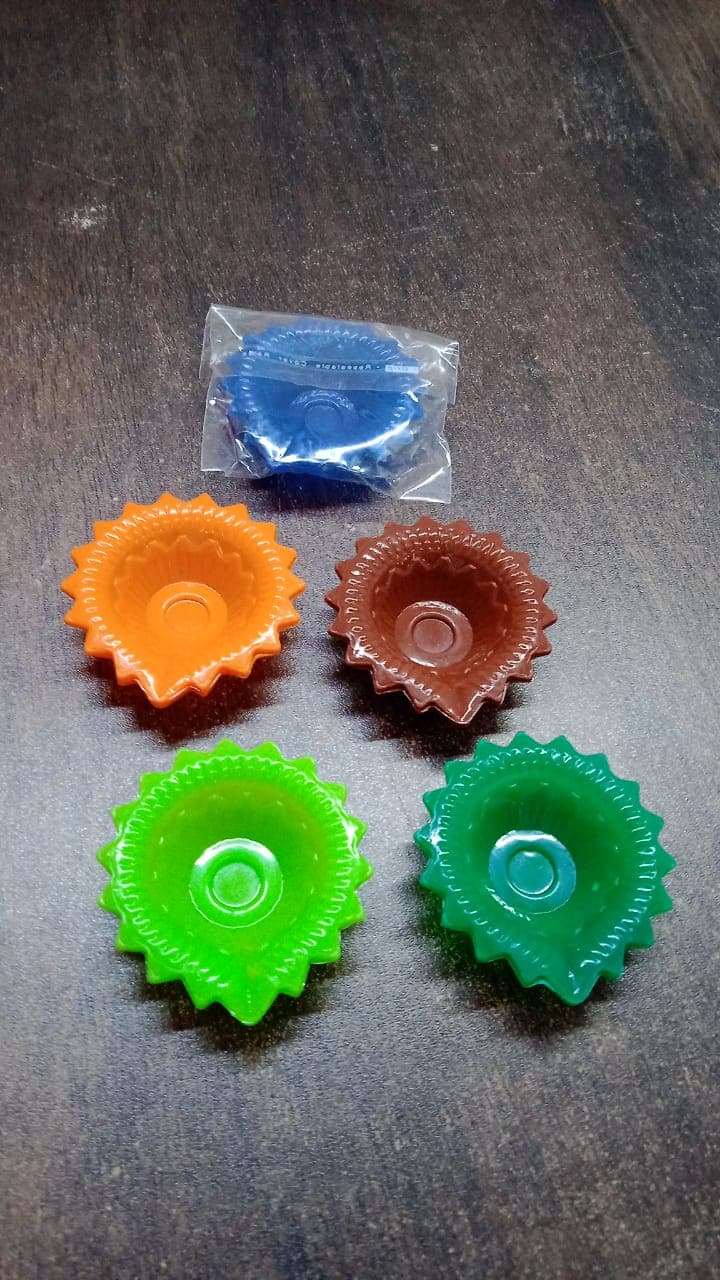 Silicone Diya For Diwali Attractive Design Colourful Diya Combo thumbnail 9
