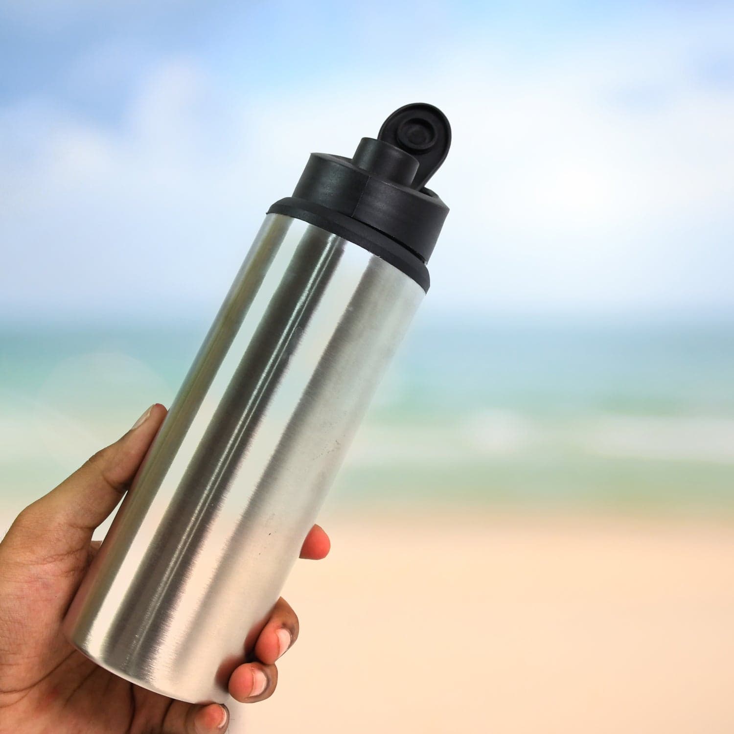 Steel Water Bottle | Sipper Bottle | Fridge Water Bottle Set of 1 (600 ML Approx) thumbnail 7