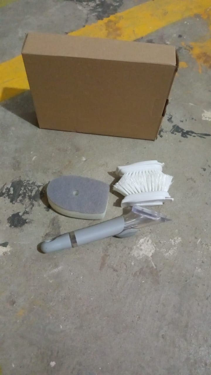Dish Scrubber With Soap Dispenser, Soap Dispensing Dish Brush Set (1 Set / With Brown Box) thumbnail 7