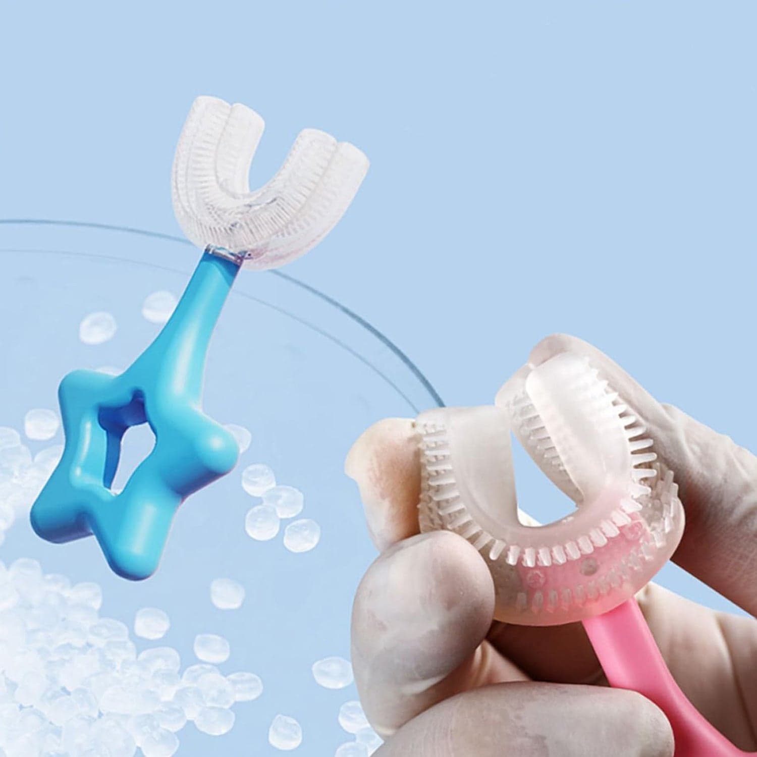 Star / U-Shape Silicone Manual Toothbrush (1 Pc) thumbnail 4