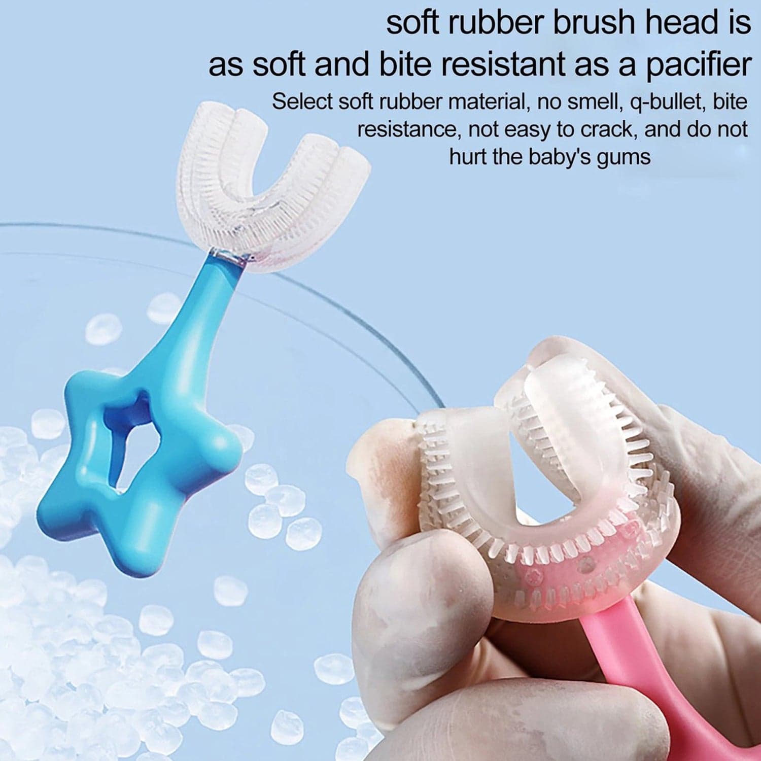 Star / U-Shape Silicone Manual Toothbrush (1 Pc) thumbnail 7