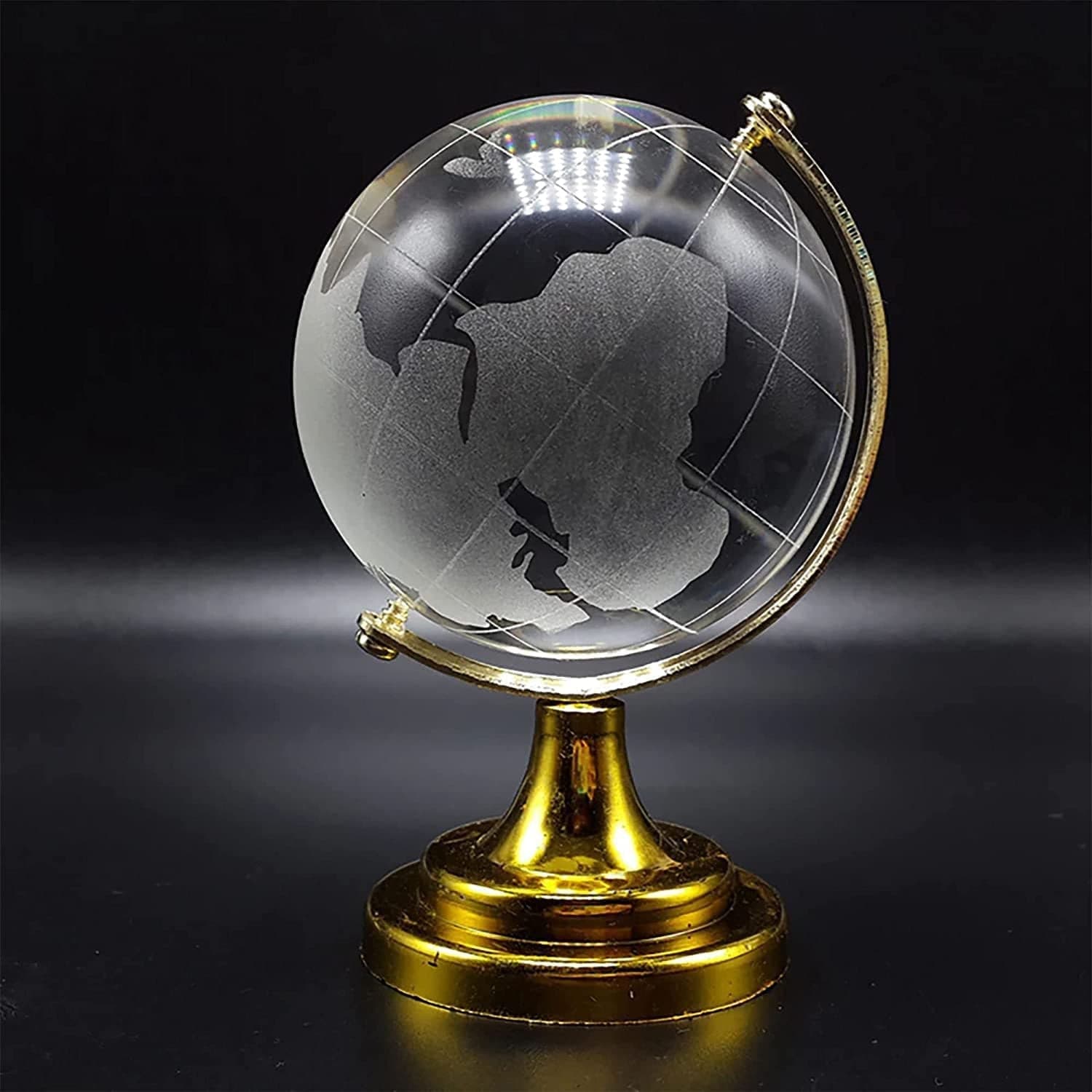 Crystal Globe / World Map 50 mm with Golden Stand (1 Pc) thumbnail 1