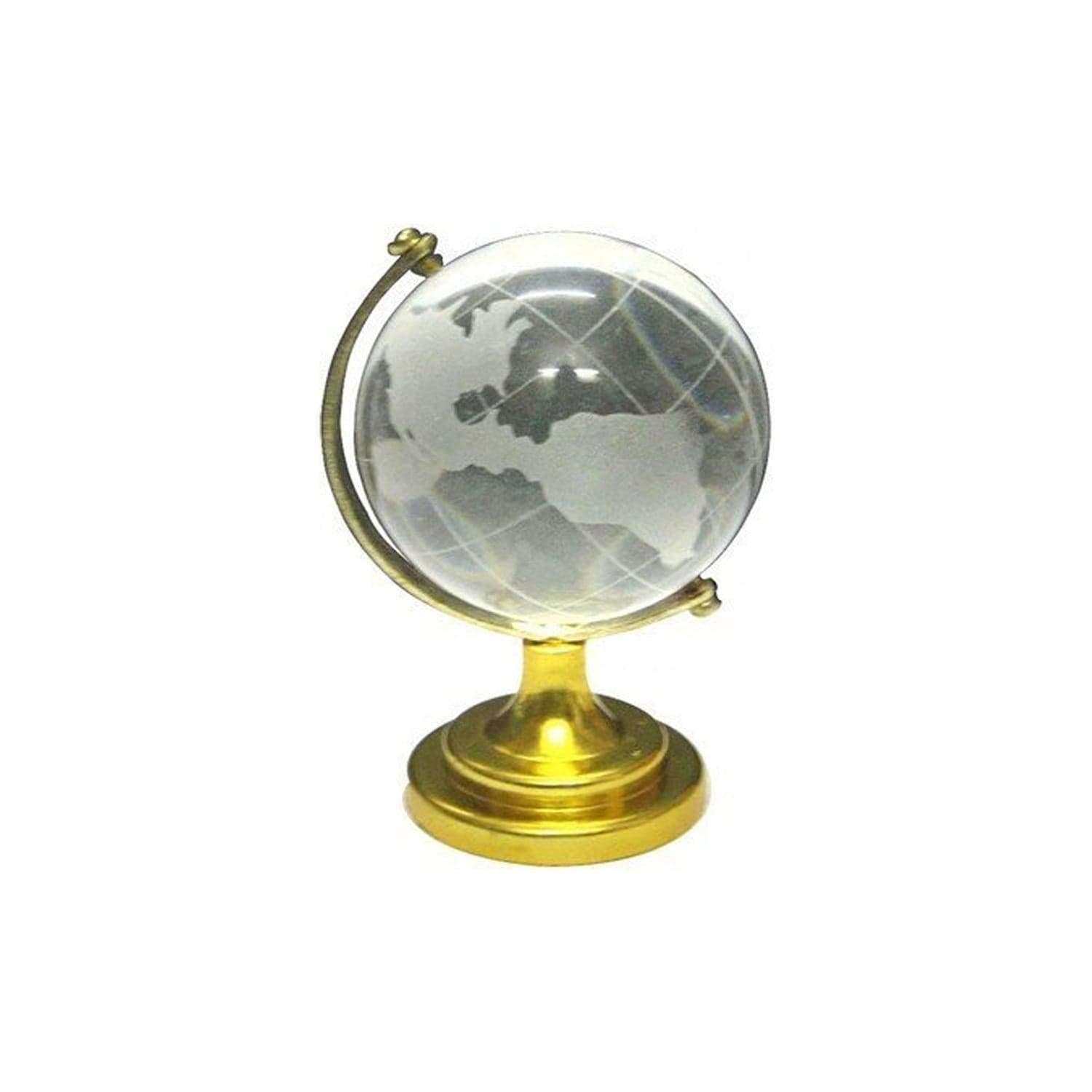 Crystal Globe / World Map 50 mm with Golden Stand (1 Pc) thumbnail 5