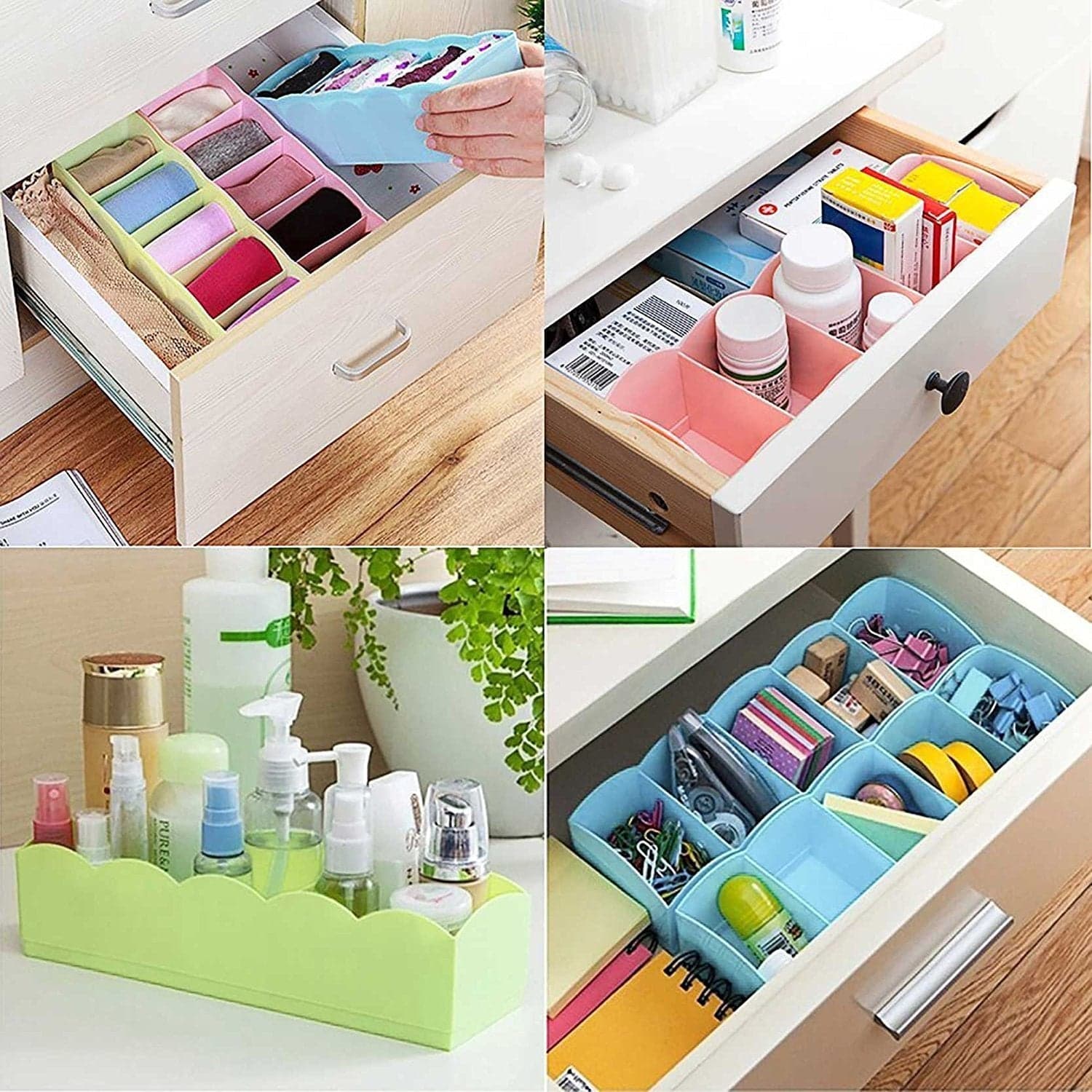 Dividers Tray Organizer Clear Plastic Bead Storage Tray (Multicolour) thumbnail 12