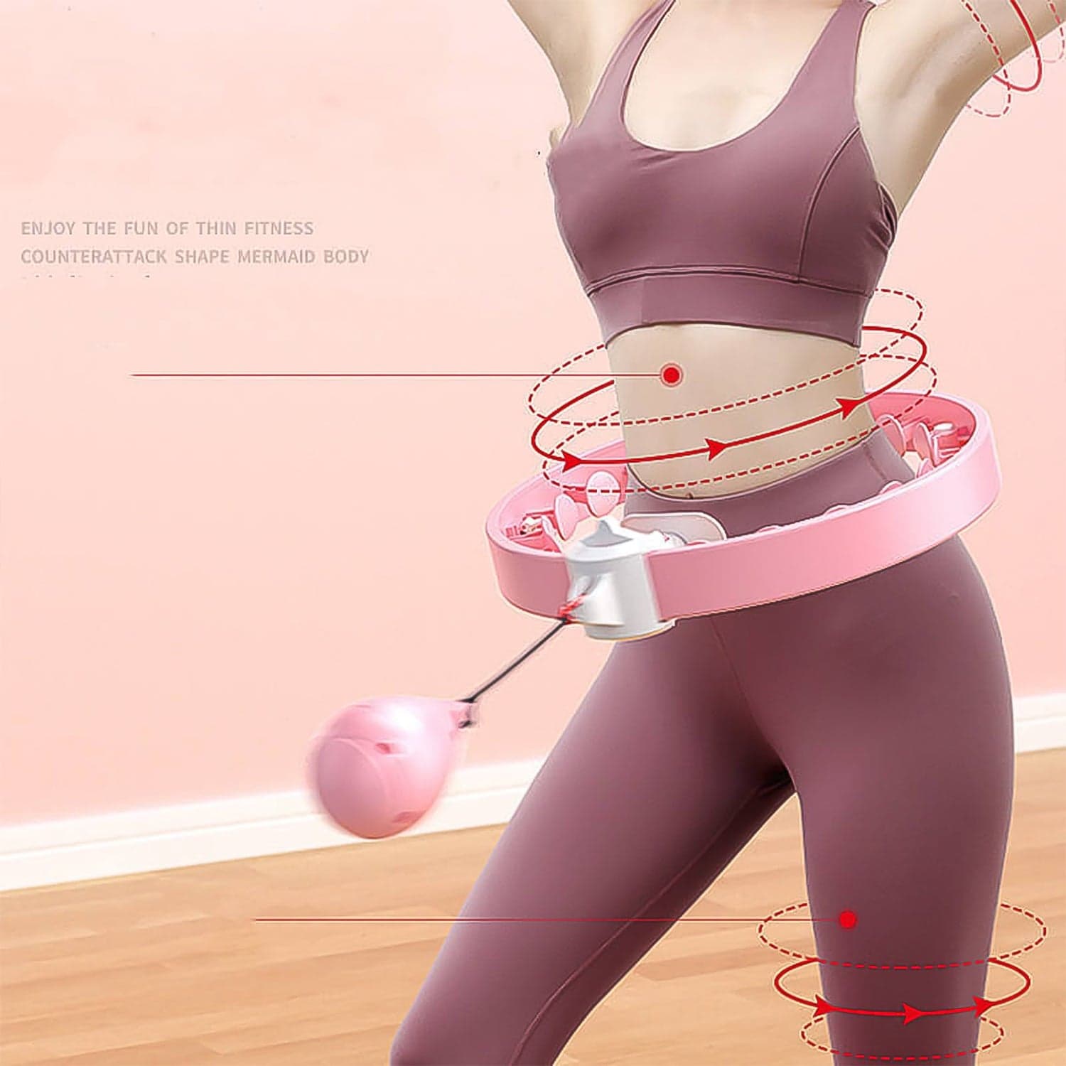 Smart Fitness Hula Hoops with Spinning Ball and Intelligent Counter (1 Pc / Mix Design / Loose) thumbnail 6