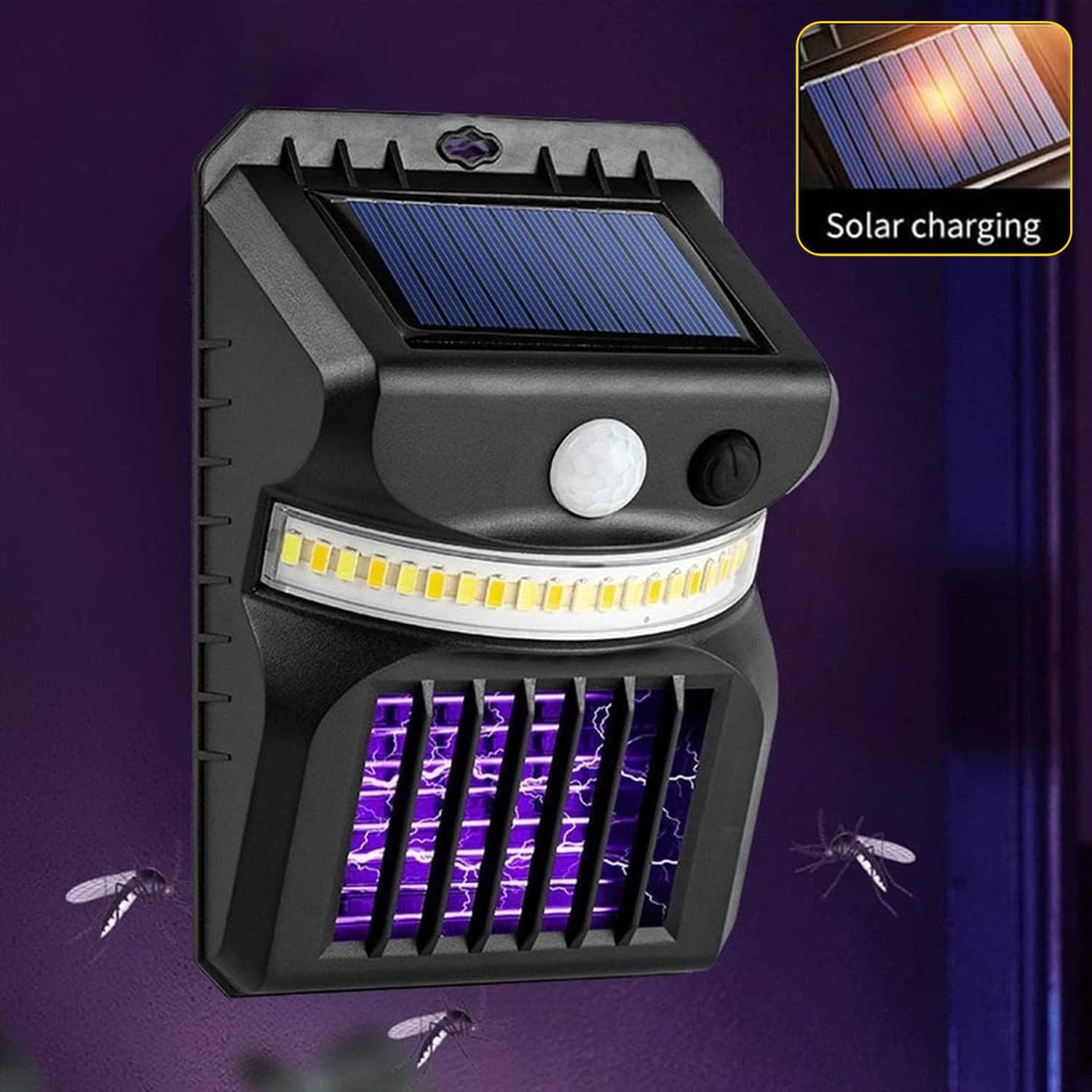 Bug Zapper Outdoor 2 in 1 Solar Mosquito Zapper Lamps (1 Pc) thumbnail 1