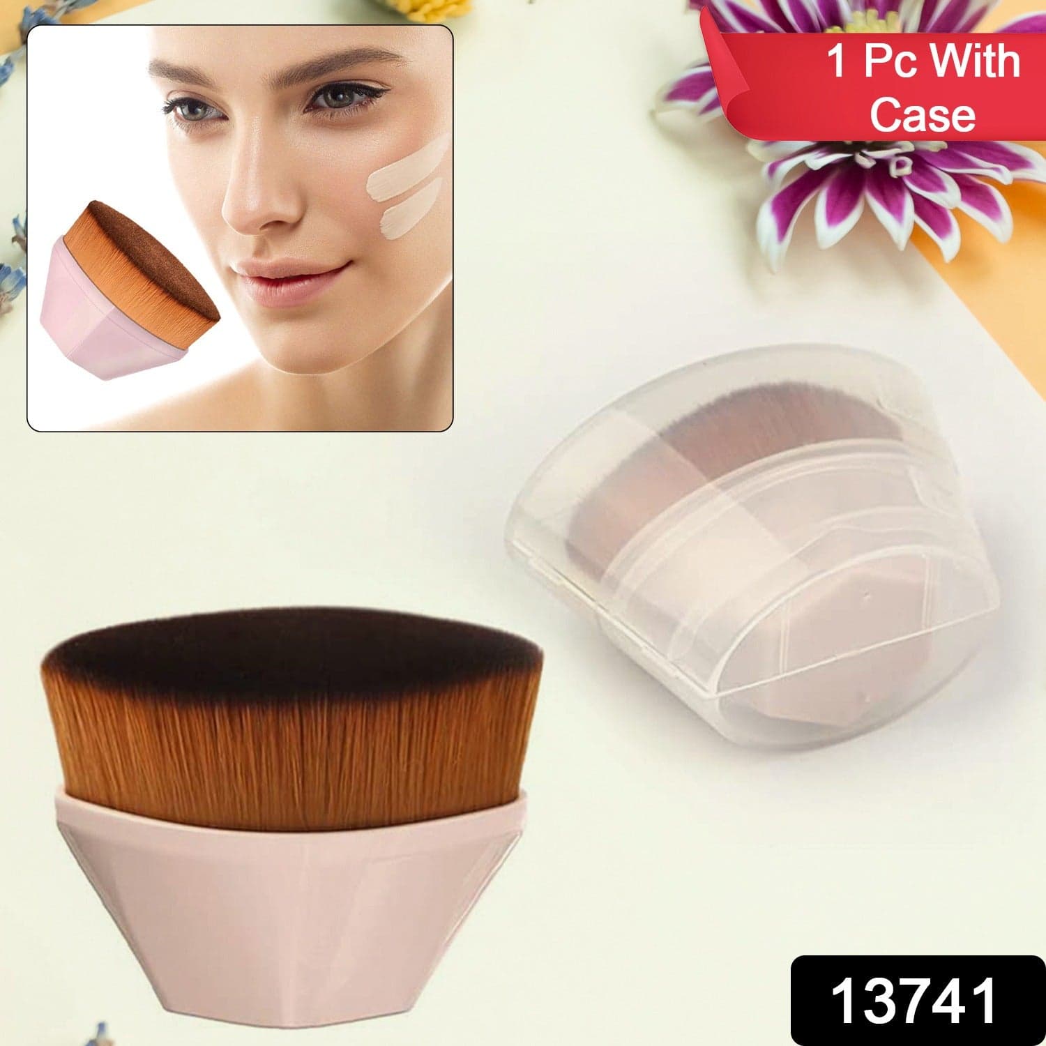 Perfect Foundation Makeup Brush with Portable Case (1 Pc) thumbnail 2