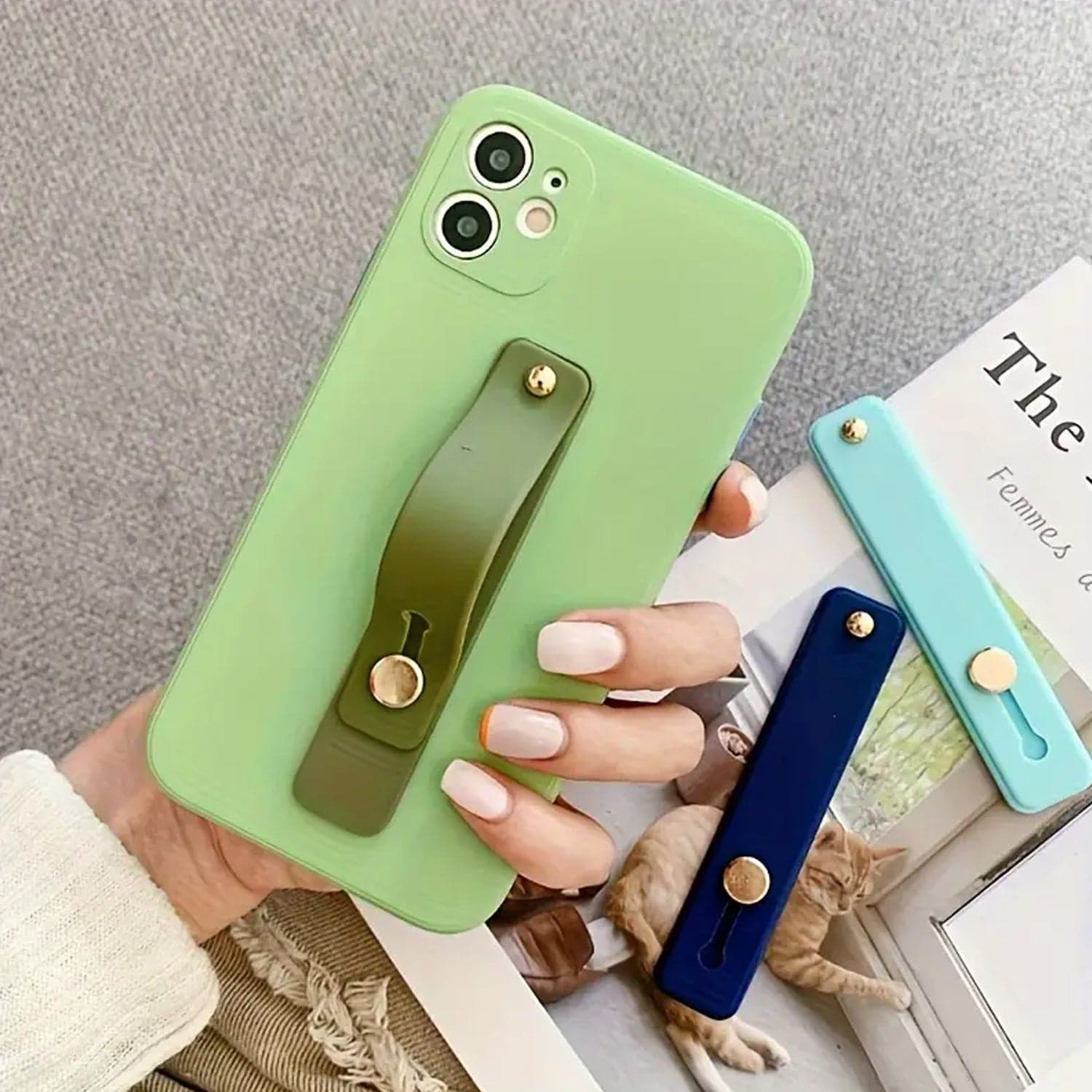 Phone Loop Finger Holder, Phone Grip Straps Silicone Phone Finger Strap (1 Pc) thumbnail 3