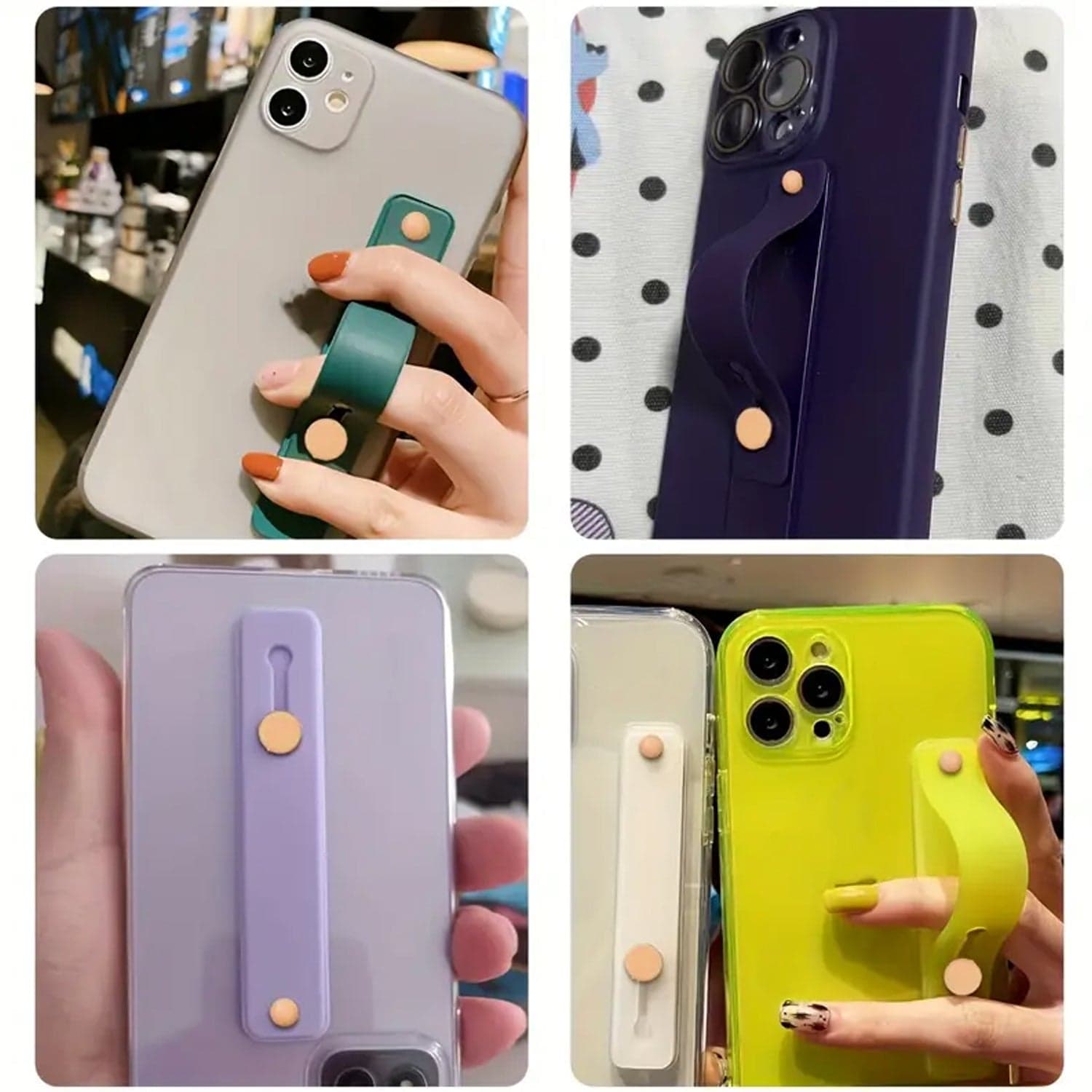 Phone Loop Finger Holder, Phone Grip Straps Silicone Phone Finger Strap (1 Pc) thumbnail 6