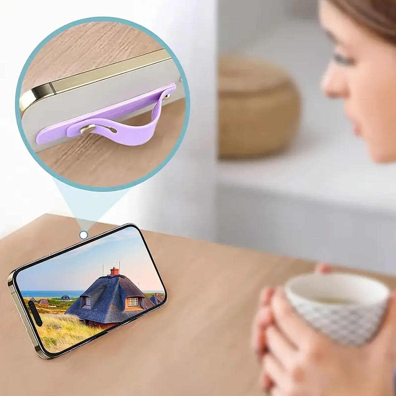 Phone Loop Finger Holder, Phone Grip Straps Silicone Phone Finger Strap (1 Pc) thumbnail 7
