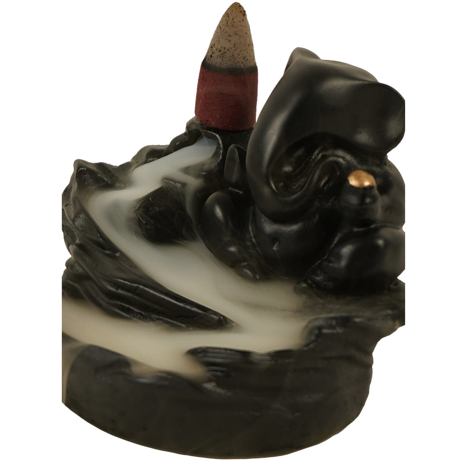 Smoke Fountain Ganesha Idol Decoration Items with 8 Pc Backflow Incense Cones Sticks (1 pc) thumbnail 6