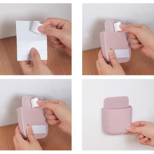 Wall Mounted Storage Case with Mobile Phone Charging Port Plug Holder - Pack of 4 Pcs thumbnail 5