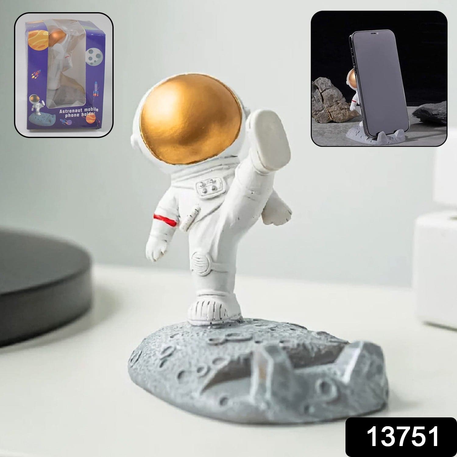 Mobile Holder Astronaut Phone Stand Planet Creative Fun 3D Design (1 Pc / Mix Design) thumbnail 3