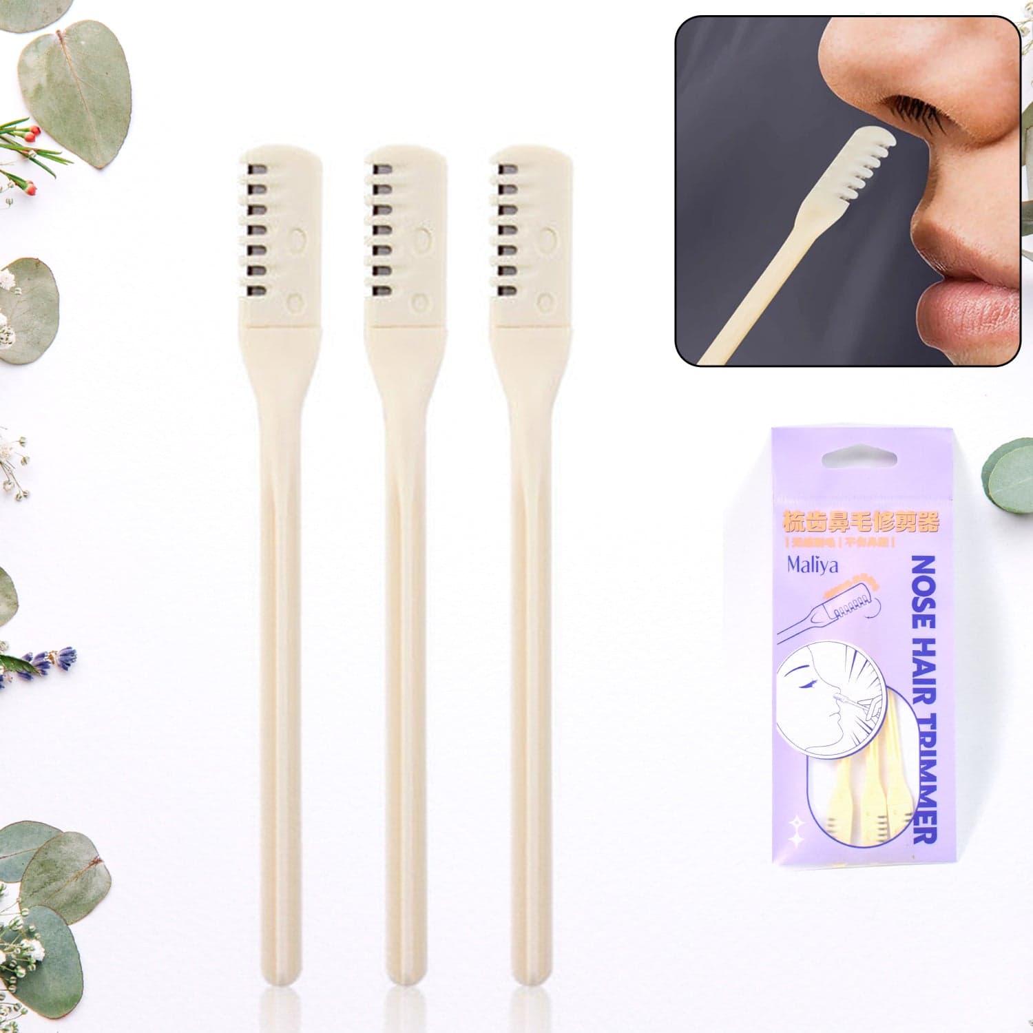 Nose Hair Removal Trimmer Nose Hair Remover Razor Kit Blade (3 Pcs Set) thumbnail 1