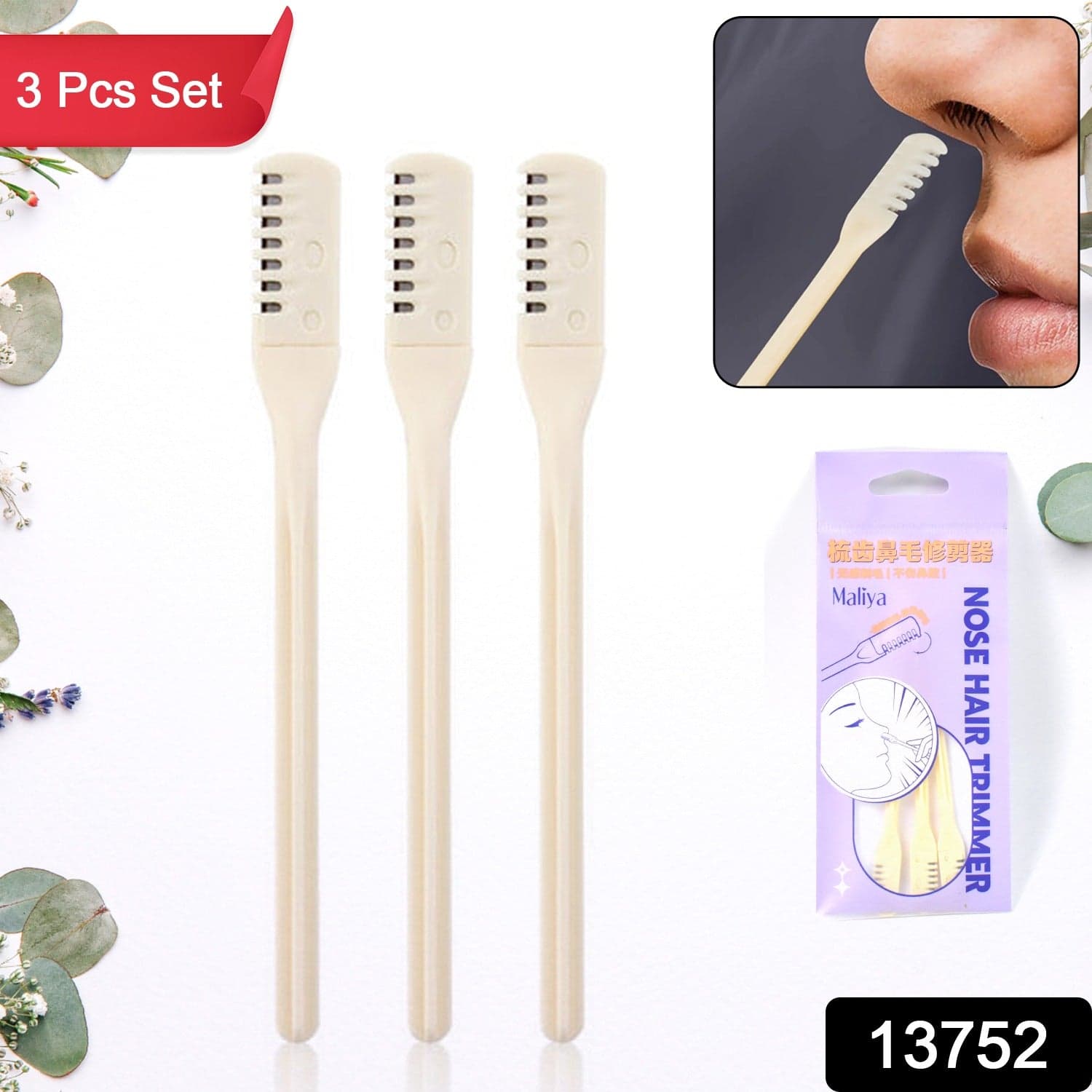 Nose Hair Removal Trimmer Nose Hair Remover Razor Kit Blade (3 Pcs Set) thumbnail 2