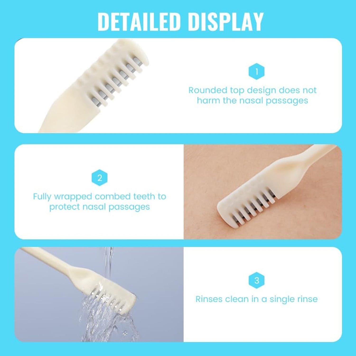 Nose Hair Removal Trimmer Nose Hair Remover Razor Kit Blade (3 Pcs Set) thumbnail 6