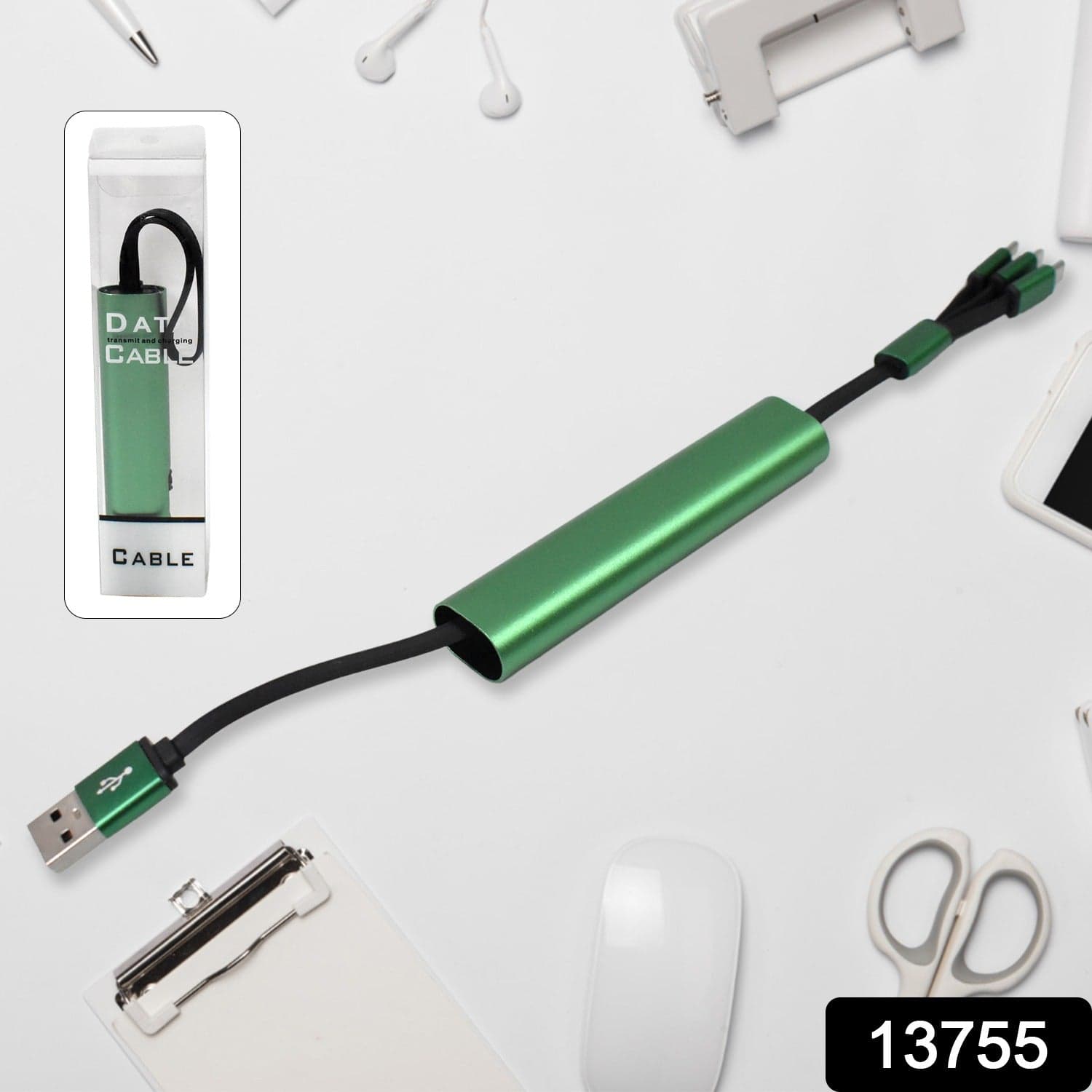 Charging Cable, 3 in 1 Extendable, Data transmit & Charging Cable (1 Pc) thumbnail 2