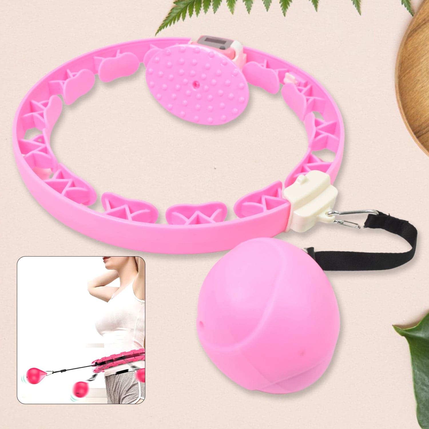Smart Fitness Hula Hoops with Ball and Intelligent Counter (1 Pc / Loose) thumbnail 1