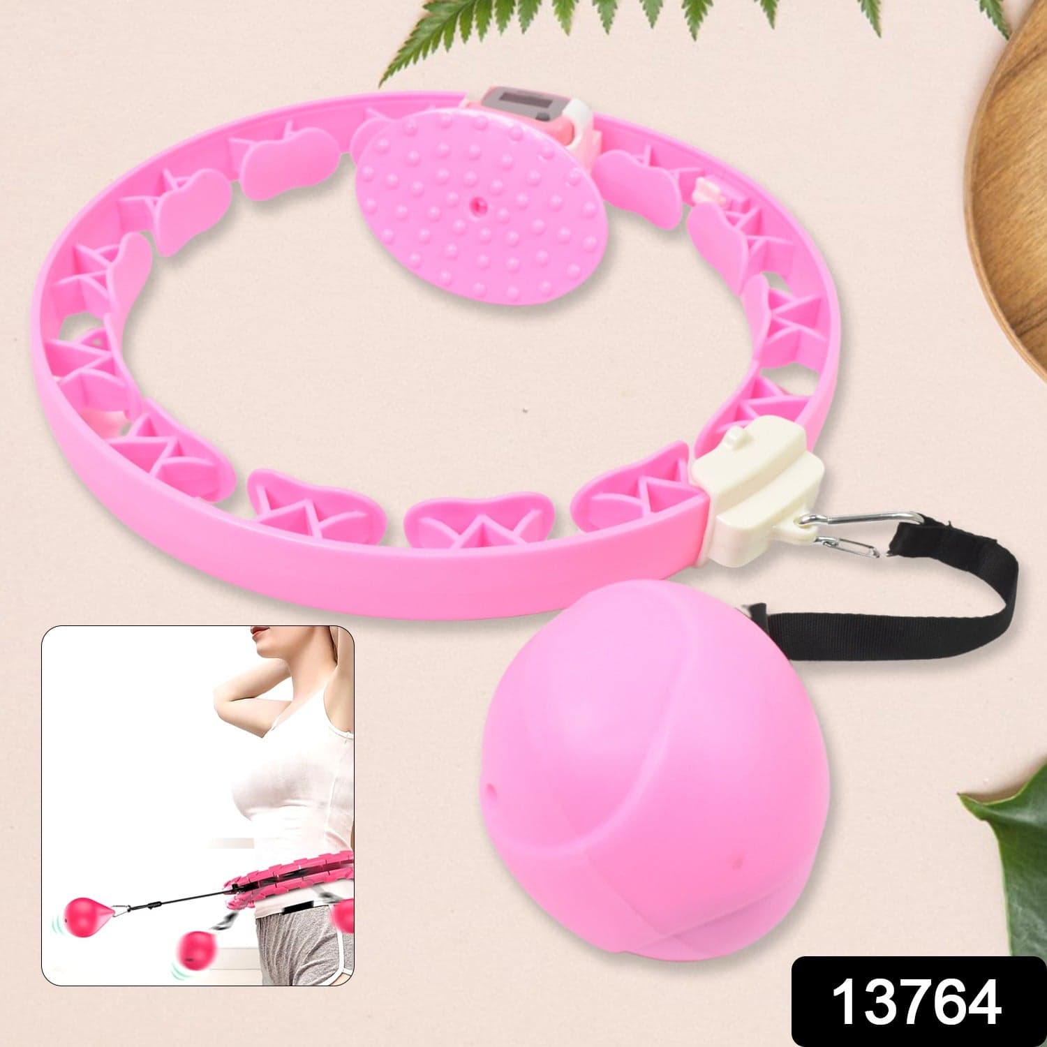 Smart Fitness Hula Hoops with Ball and Intelligent Counter (1 Pc / Loose) thumbnail 2