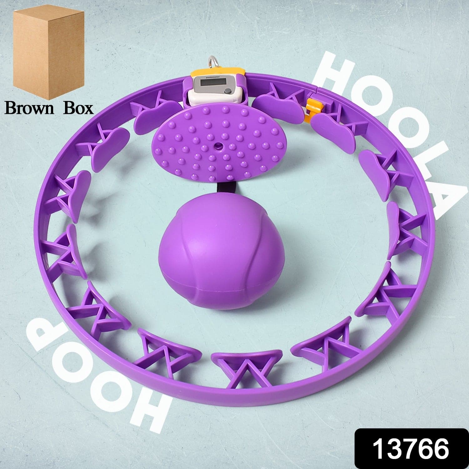 Smart Fitness Hula Hoops with Ball and Intelligent Counter (1 Pc / With Brown Box) thumbnail 2