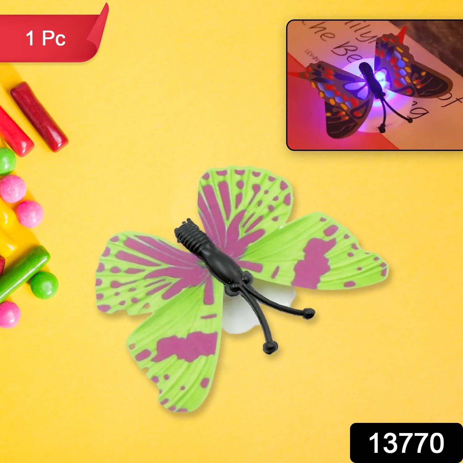 The Butterfly 3D Night Lamp Comes with 3D Illusion Design (1 Pc / Loose) thumbnail 2