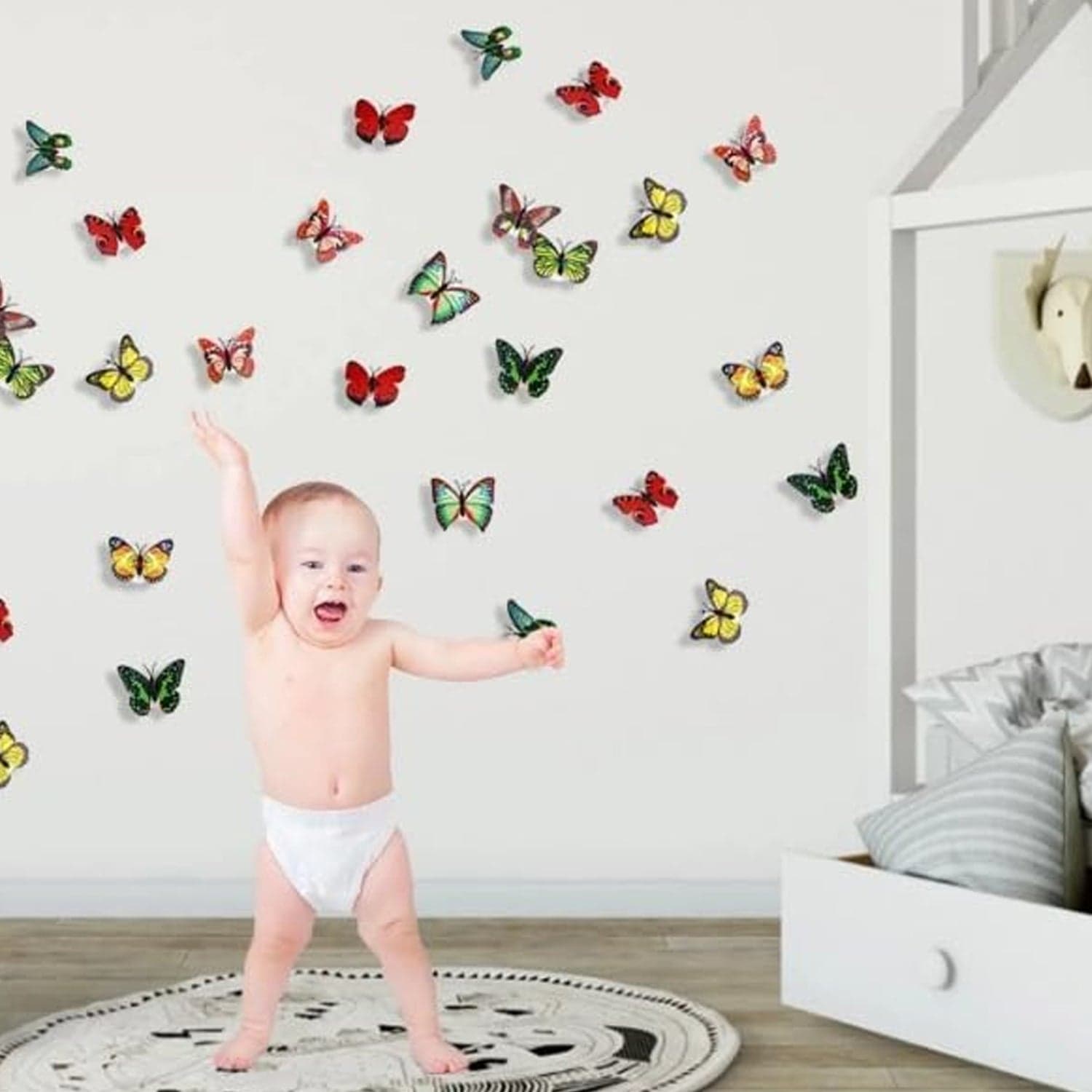 The Butterfly 3D Night Lamp Comes with 3D Illusion Design (1 Pc / Loose) thumbnail 3