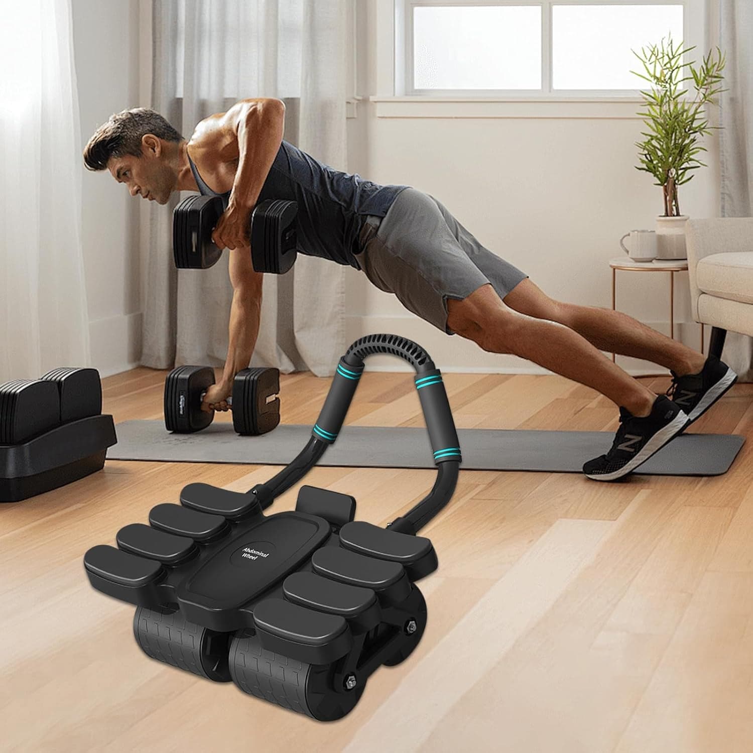 Automatic Rebound Abdominal Wheel with 8 Elbow Supports (1 Pc) thumbnail 3
