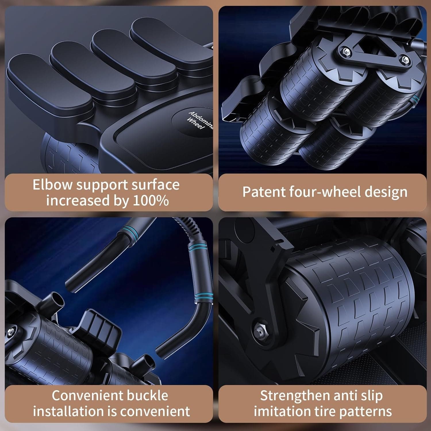Automatic Rebound Abdominal Wheel with 8 Elbow Supports (1 Pc) thumbnail 8