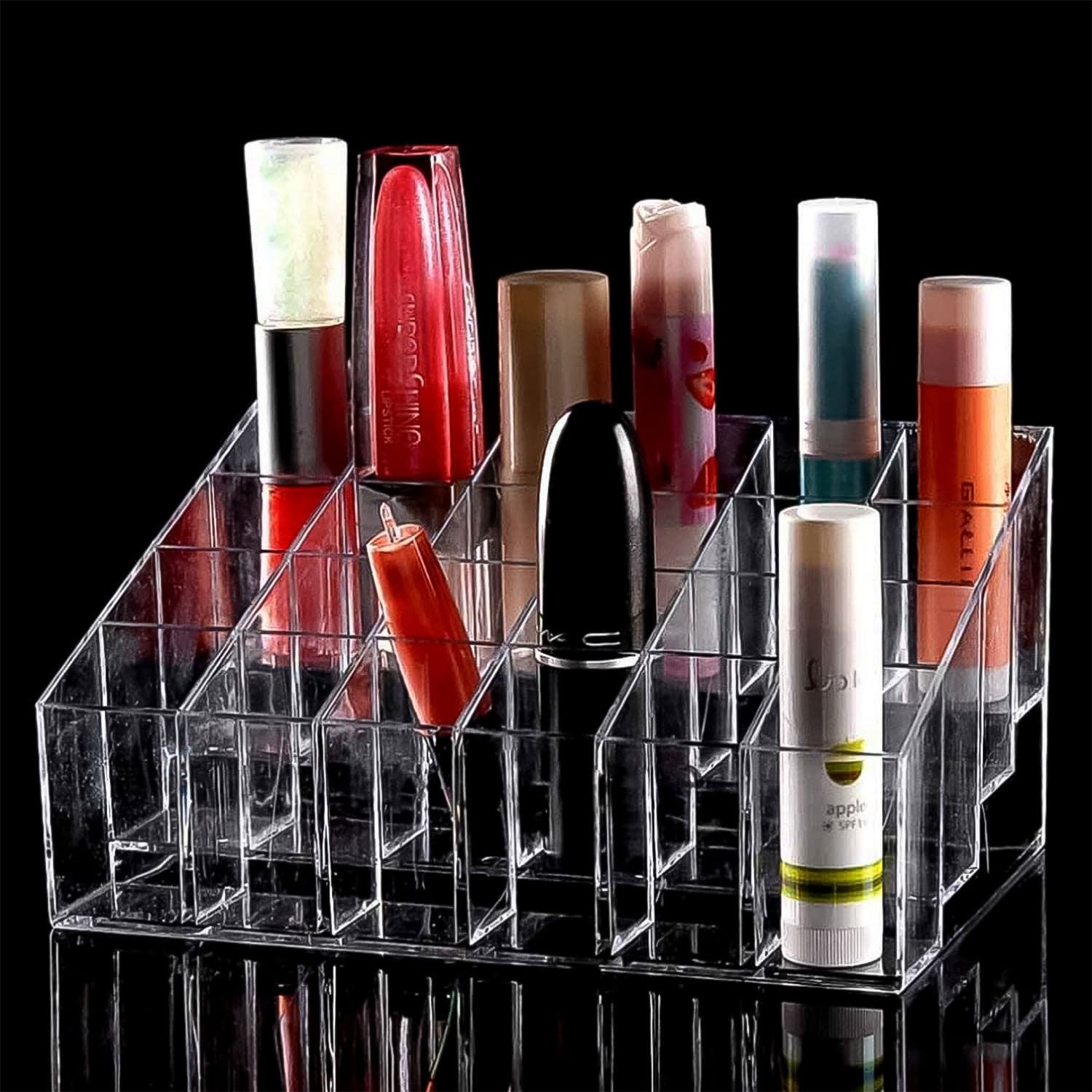 24 Hole Stand Trapezoid Holder Makeup Brushes Set Lipstick Holder Case Tools (1 Pc) thumbnail 4