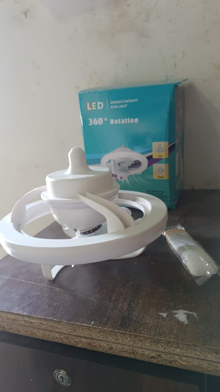 360° Rotation Ceiling Fan Light Smart Fan with Remote Control (1 Pc) thumbnail 7