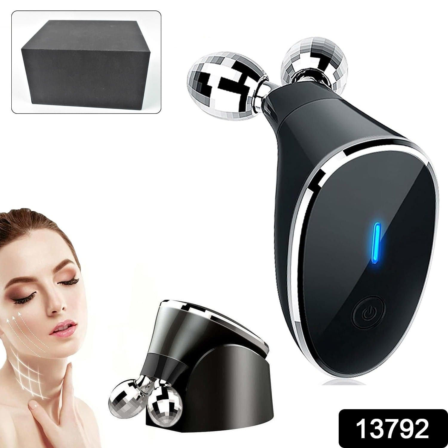 Microcurrent- Facial- Device, Micro current Face Massager Roller (1 Pc) thumbnail 2