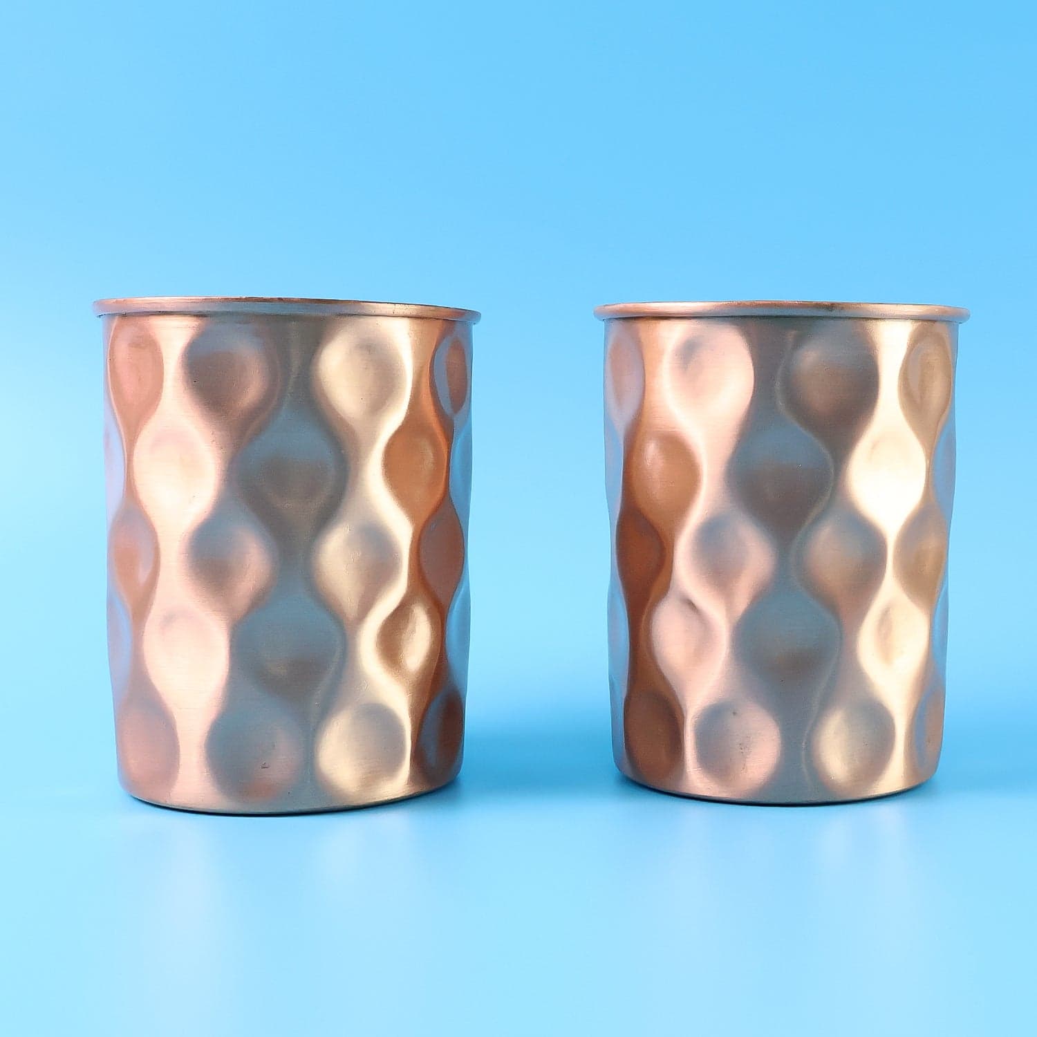 Diamond Cut Copper Water Bottle 2 Glasses with Gift Box (3 Pcs Set) thumbnail 7