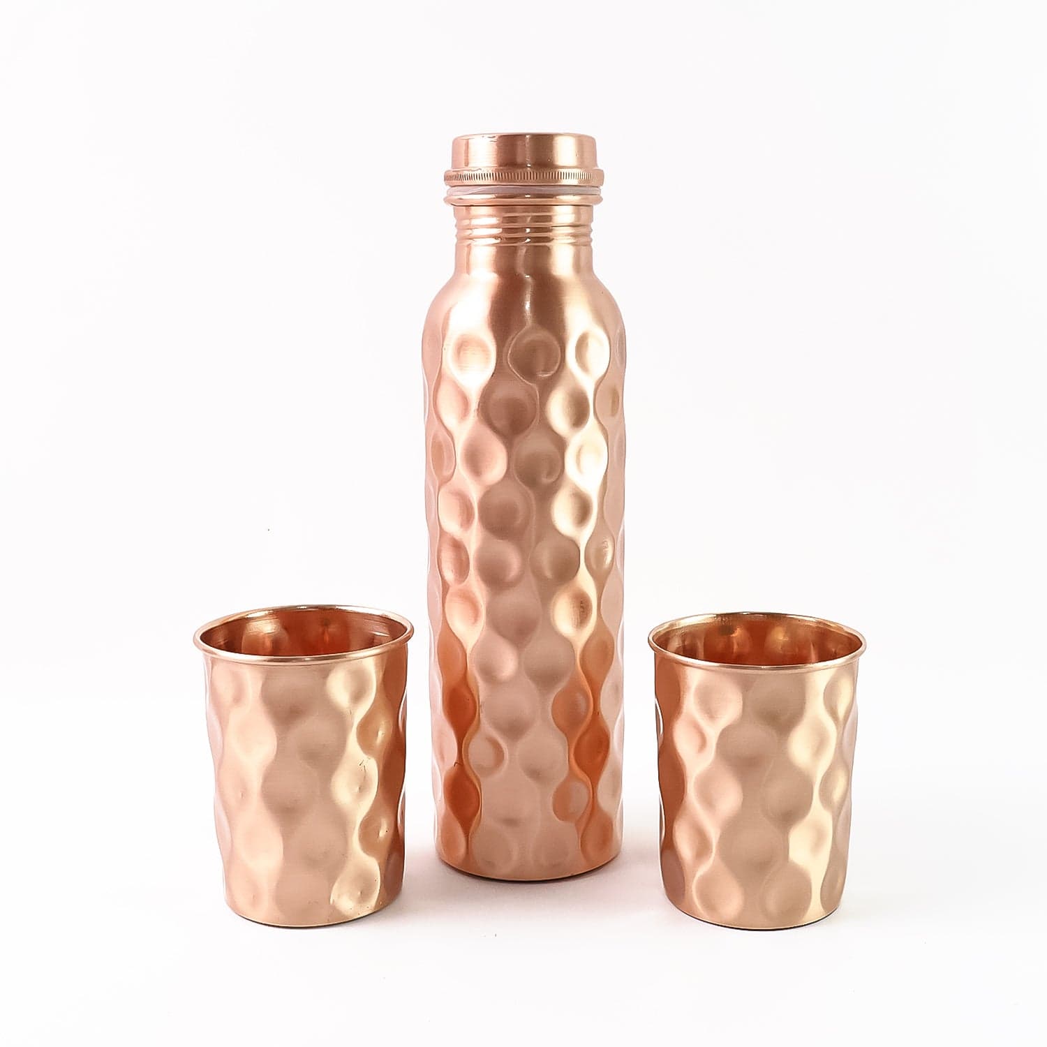 Copper Water Bottle 2 Glasses with Gift Box (3 Pcs Set) thumbnail 5